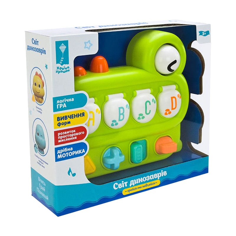 

Розвивальна іграшка Країна Іграшок Світ динозаврів, у коробці, від 3 років, 23*7.1*20.7 см (PL-724-42)