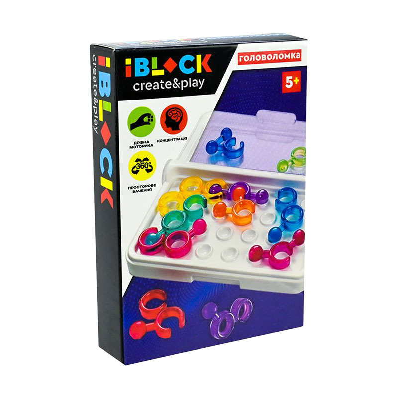 

Головоломка iBlock Create & Play 12 деталей, від 5 років, 9.8*14.5*3 см (PL-724-113)