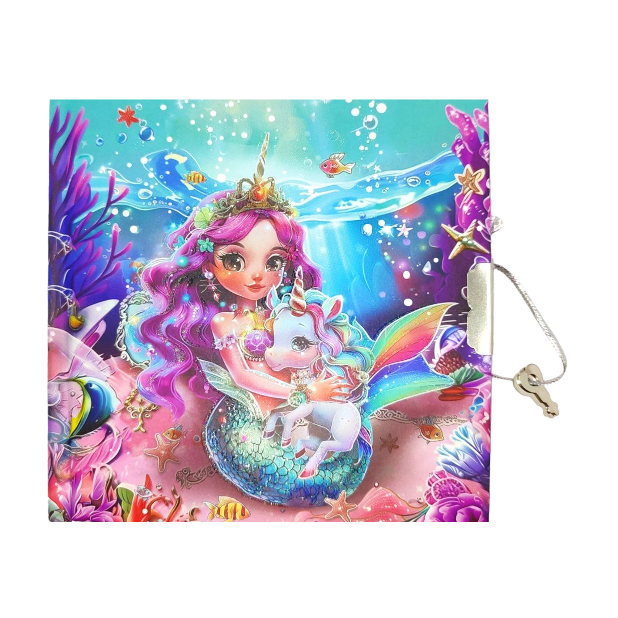 

Блокнот на замочку Malevaro Русалонька, лінійка, 13.5*13.5 см, 60 аркушів (482401-U)