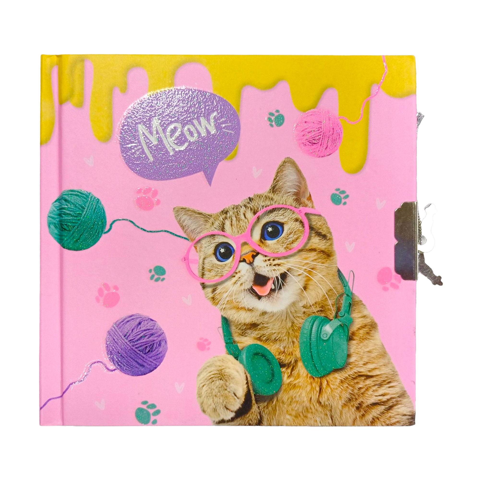 

Блокнот на замочку Malevaro Котик в навушниках, лінійка, 13.5*13.5 см, 60 аркушів (482116-U)