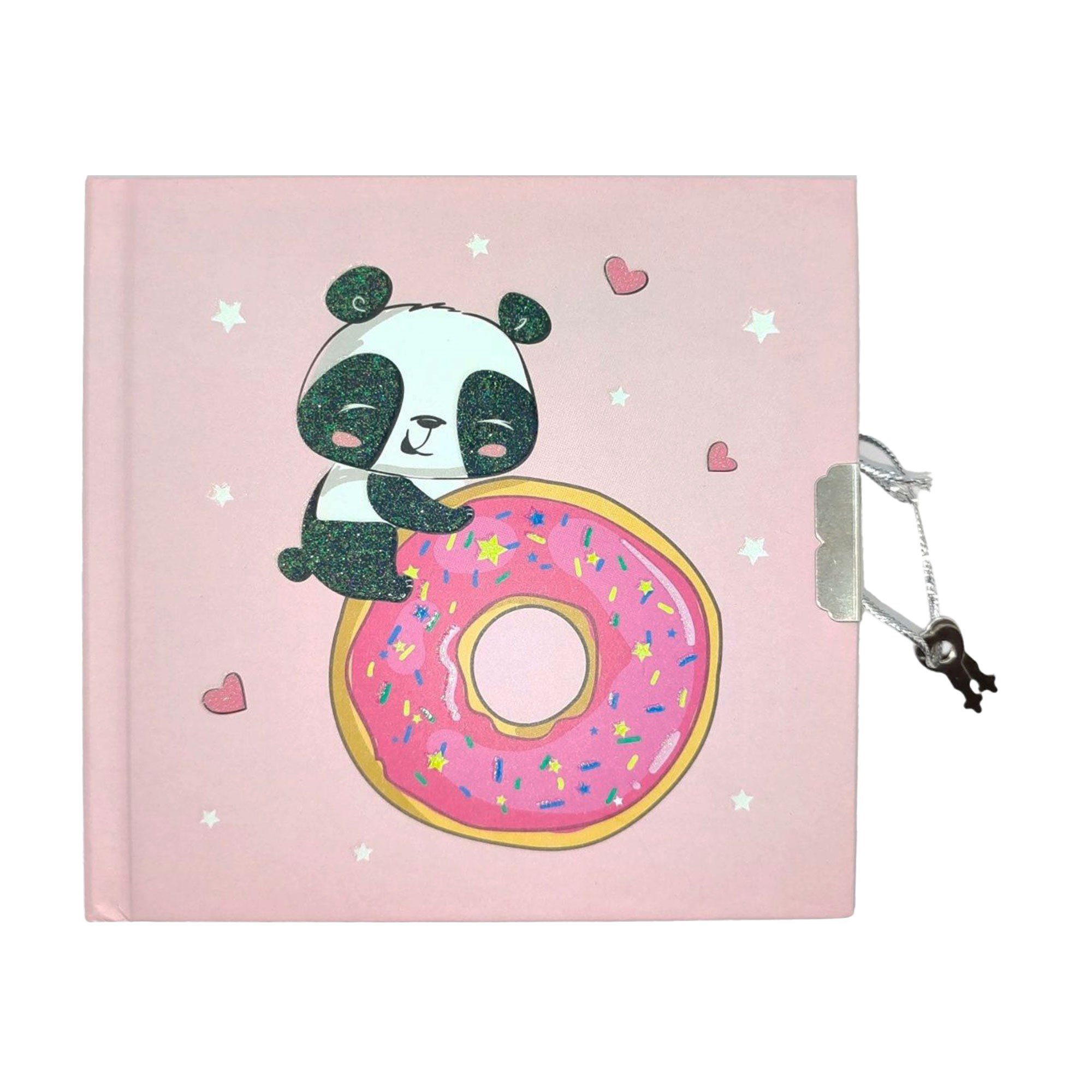 

Блокнот на замочку Malevaro Панда з пончиком, лінійка, 13.5*13.5 см, 60 аркушів (48212031-U)