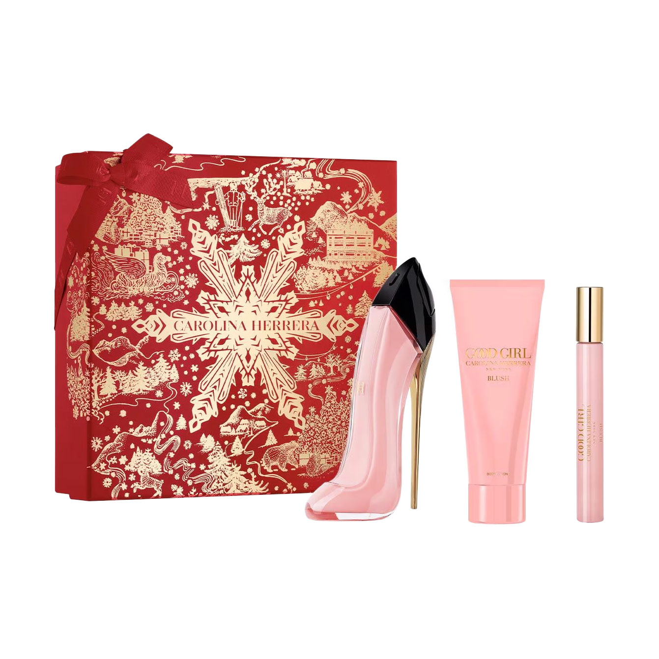 

Парфумований набір жіночий Carolina Herrera Good Girl Blush (парфумована вода, 80 мл + лосьйон для тіла, 100 мл + парфумована вода, 10 мл)