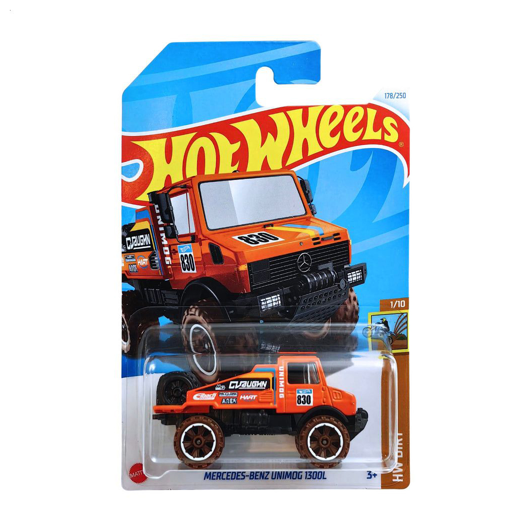 

Базовий автомобіль Hot Wheels Mercedes-Benz Unimog 1300 L, помаранчевий, від 3 років, 11*3.5*11 см (5785)