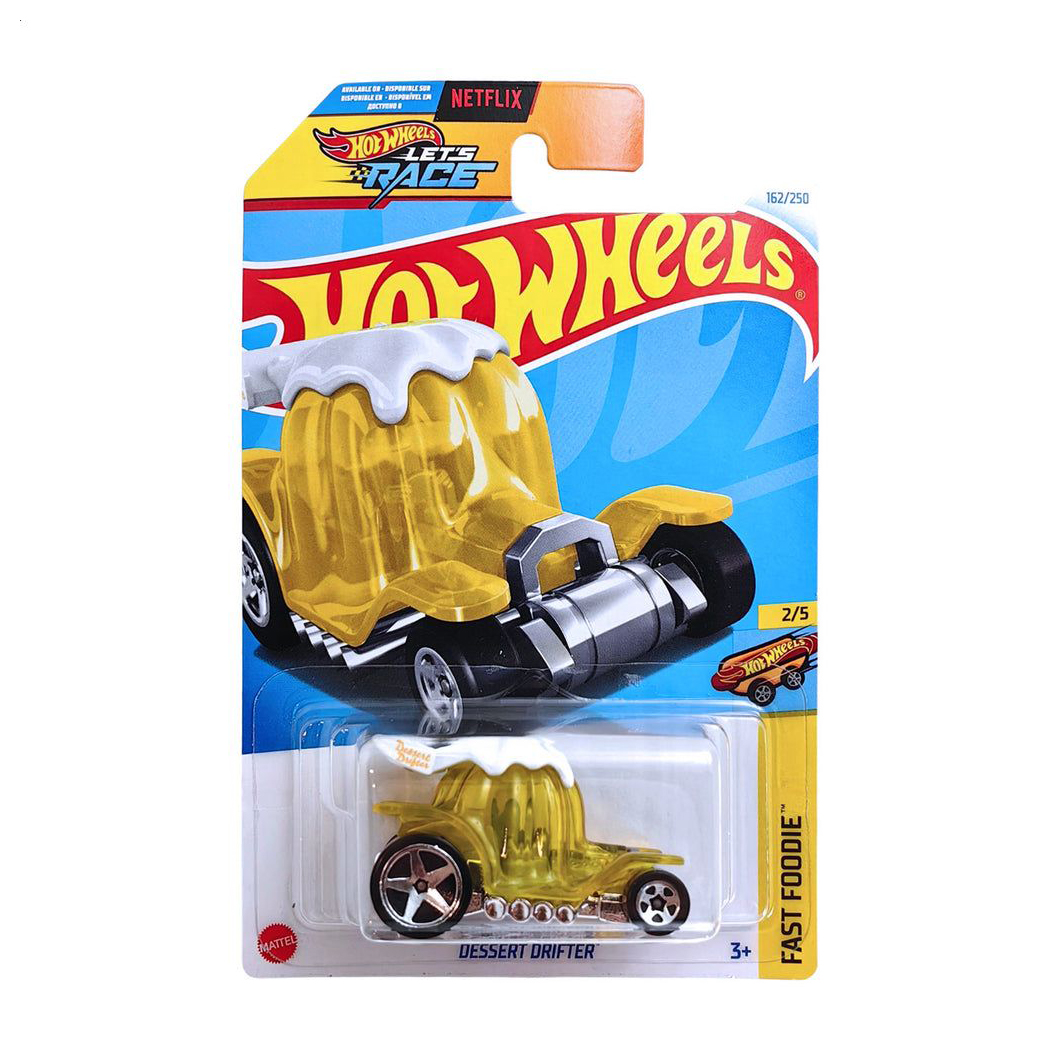 

Базовий автомобіль Hot Wheels Dessert Drifter, жовтий, від 3 років, 11*3.5*11 см (5785)