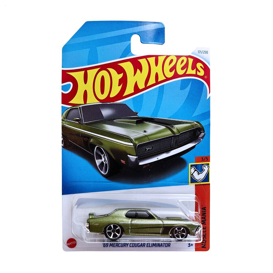 

Базовий автомобіль Hot Wheels 69 Mercury Cougar Eliminator, зелений, від 3 років, 11*3.5*11 см (5785)