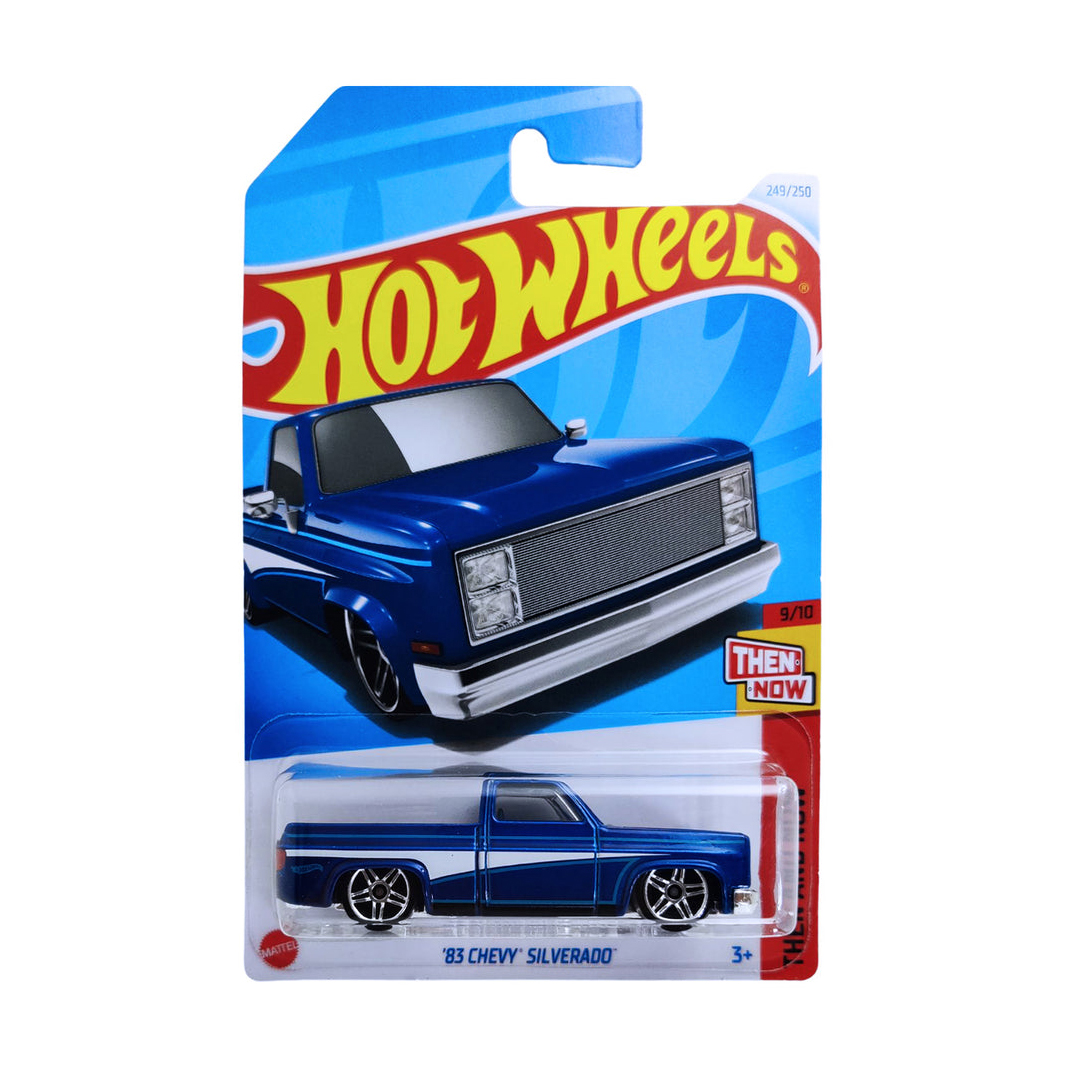 

Уцінка! Базовий автомобіль Hot Wheels 83 Chevy Silverado, синій з білою стрічкою, від 3 років, 11*3.5*11 см (5785)