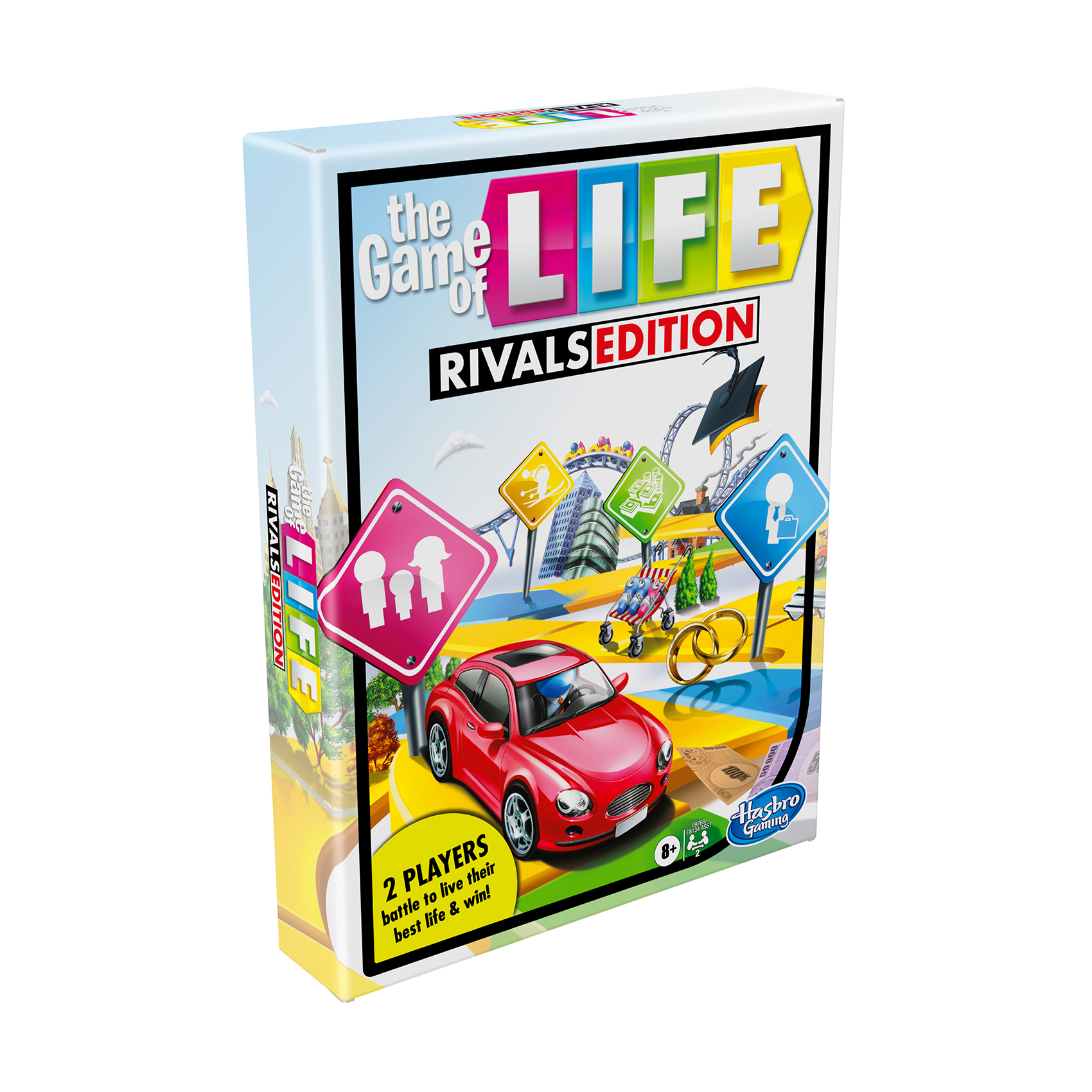 

Настільна гра Hasbro The Game of Life Rivals Edition від 8 років, 26.7*4.1*20 см, 165 деталей (E8134/E9268)