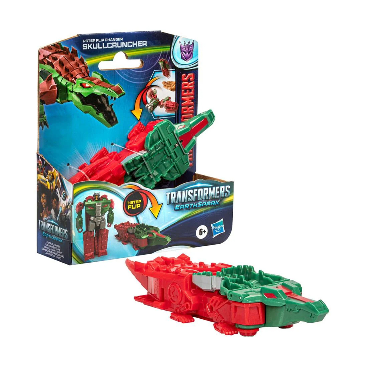 

Іграшка-трансформер Transformers EarthSpark 1-Step Flip Changer Skullcruncher від 6 років, 10 см (F6229/F8661)