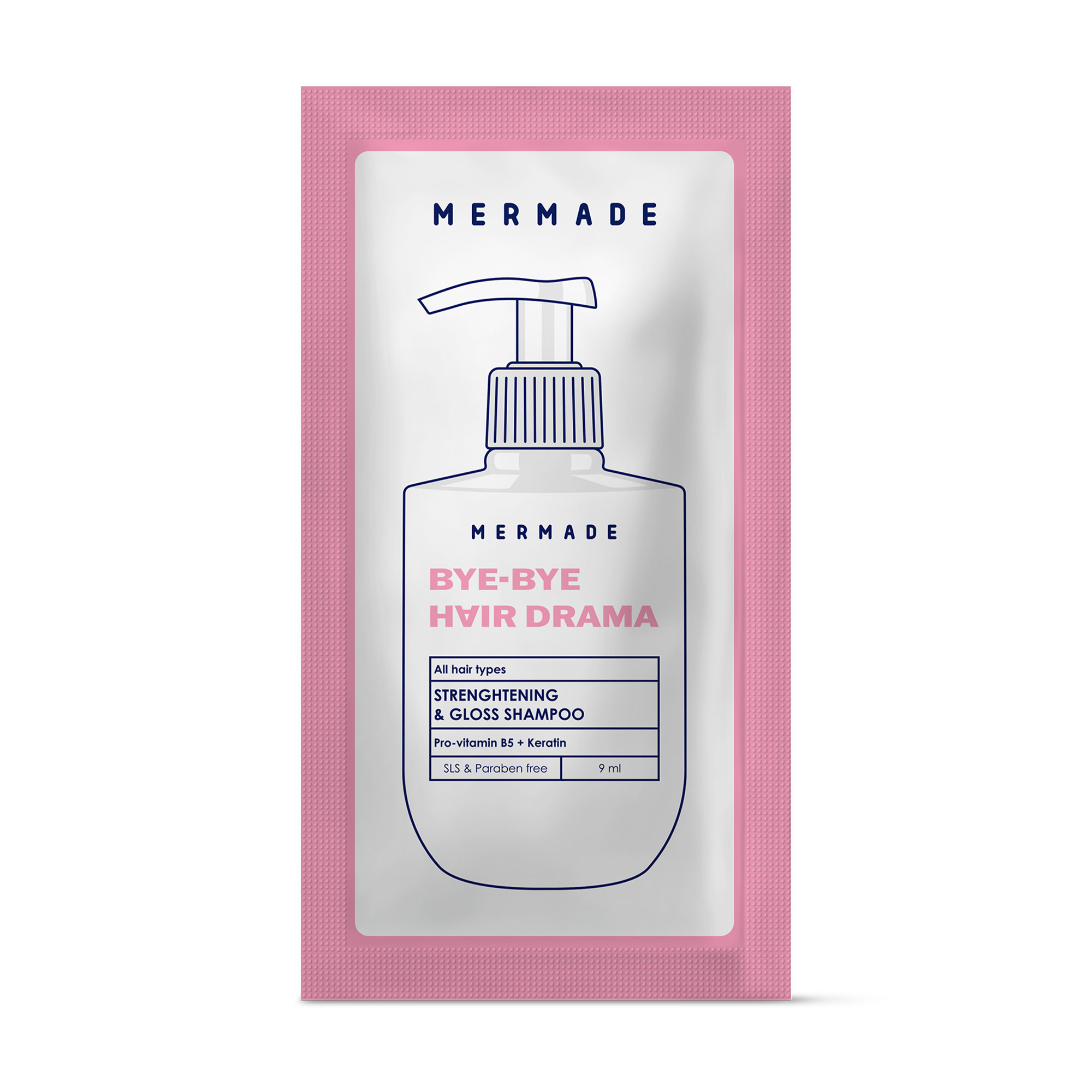 

Шампунь Mermade Strenghtening & Gloss Shampoo Зміцнення та сяйво, для всіх типів волосся, 9 мл (пробник)