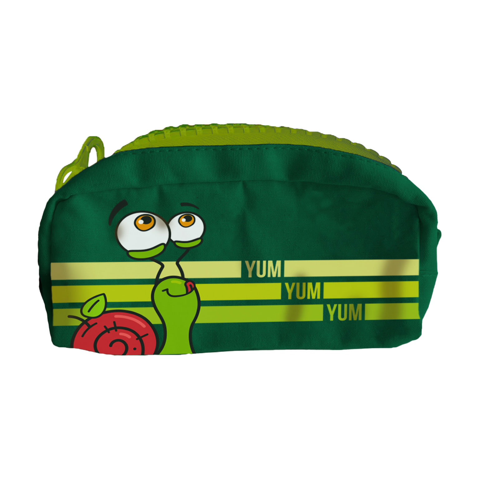 

Пенал Bob Snail з полотна, зелений, 18*10 см