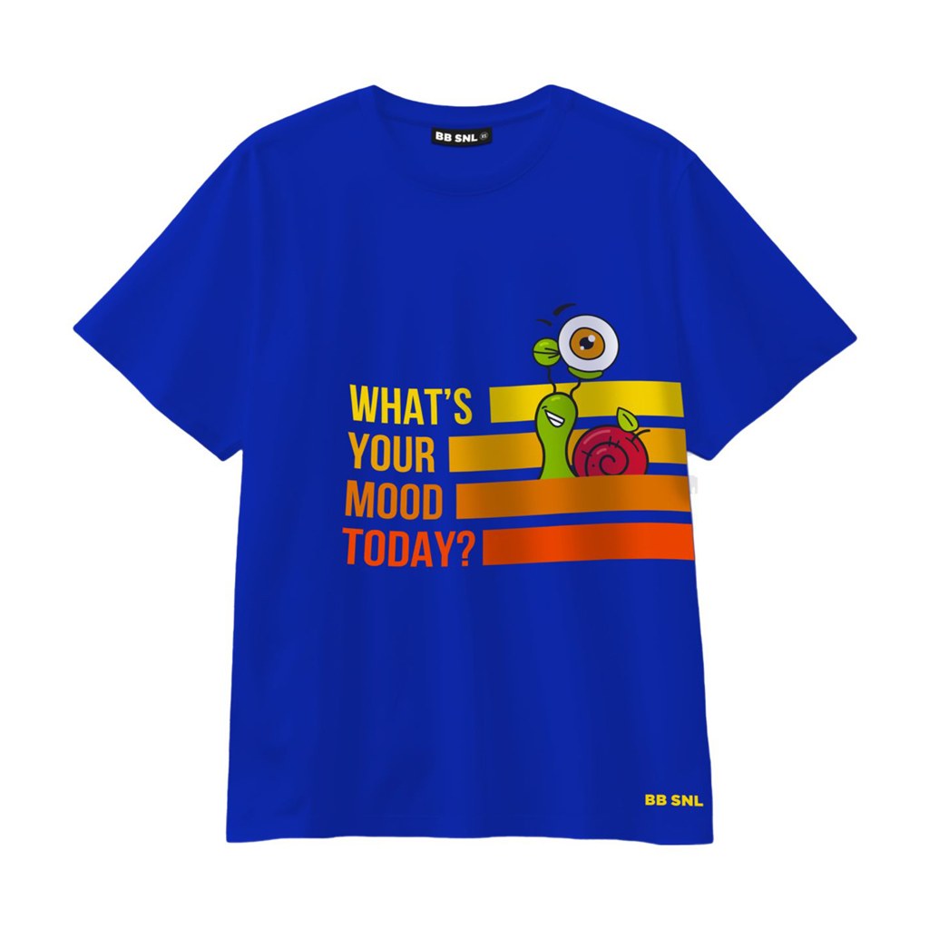 

Дитяча футболка Bob Snail What's Your Mood Today оверсайз, синя, від 8 до 10 років