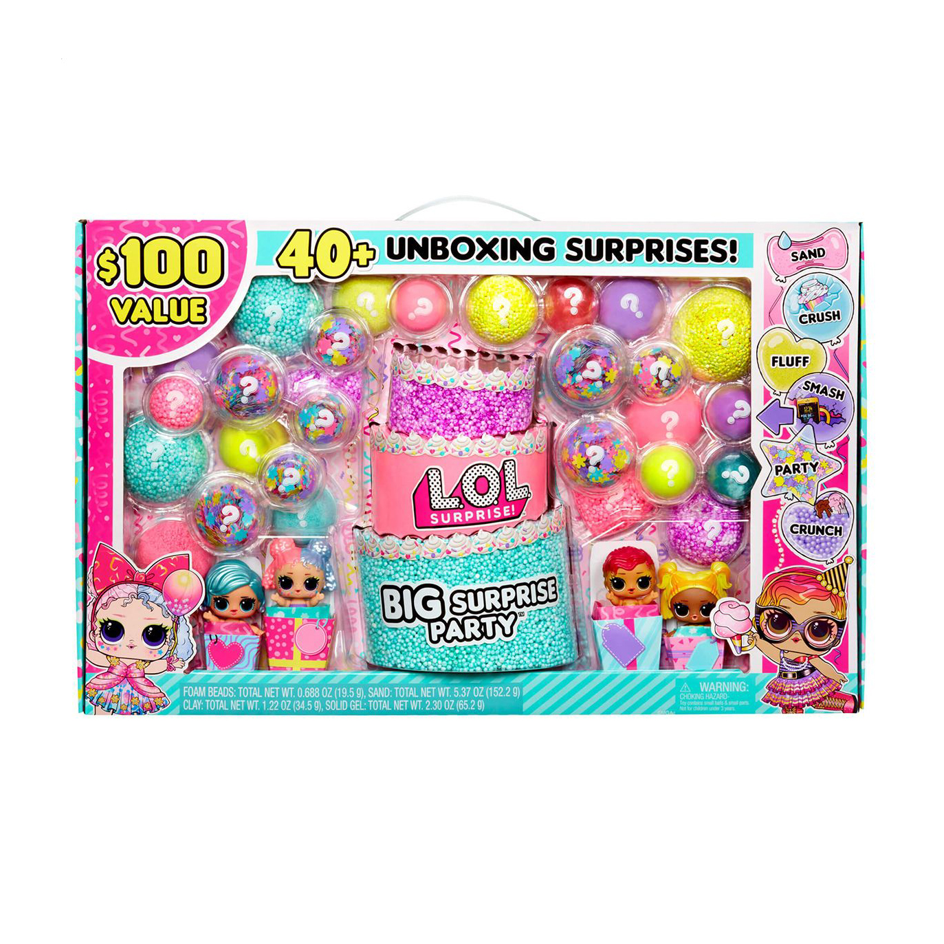 

Ігровий набір з ляльками L.O.L. Surprise! Велика вечірка сюрприз, 9*56*35 см, від 3 років, 77 деталей (120957)