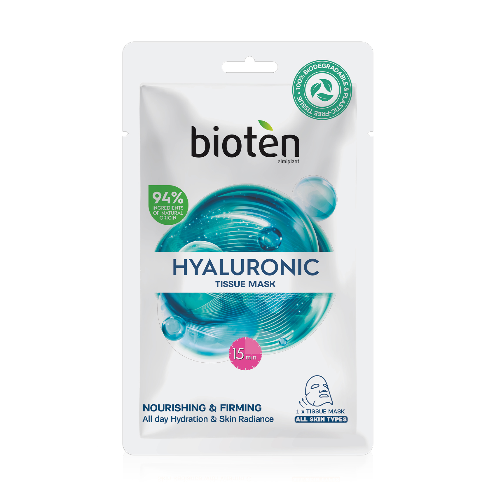 

Тканинна маска для обличчя Bioten Hyaluronic Tissue Mask, 20 мл