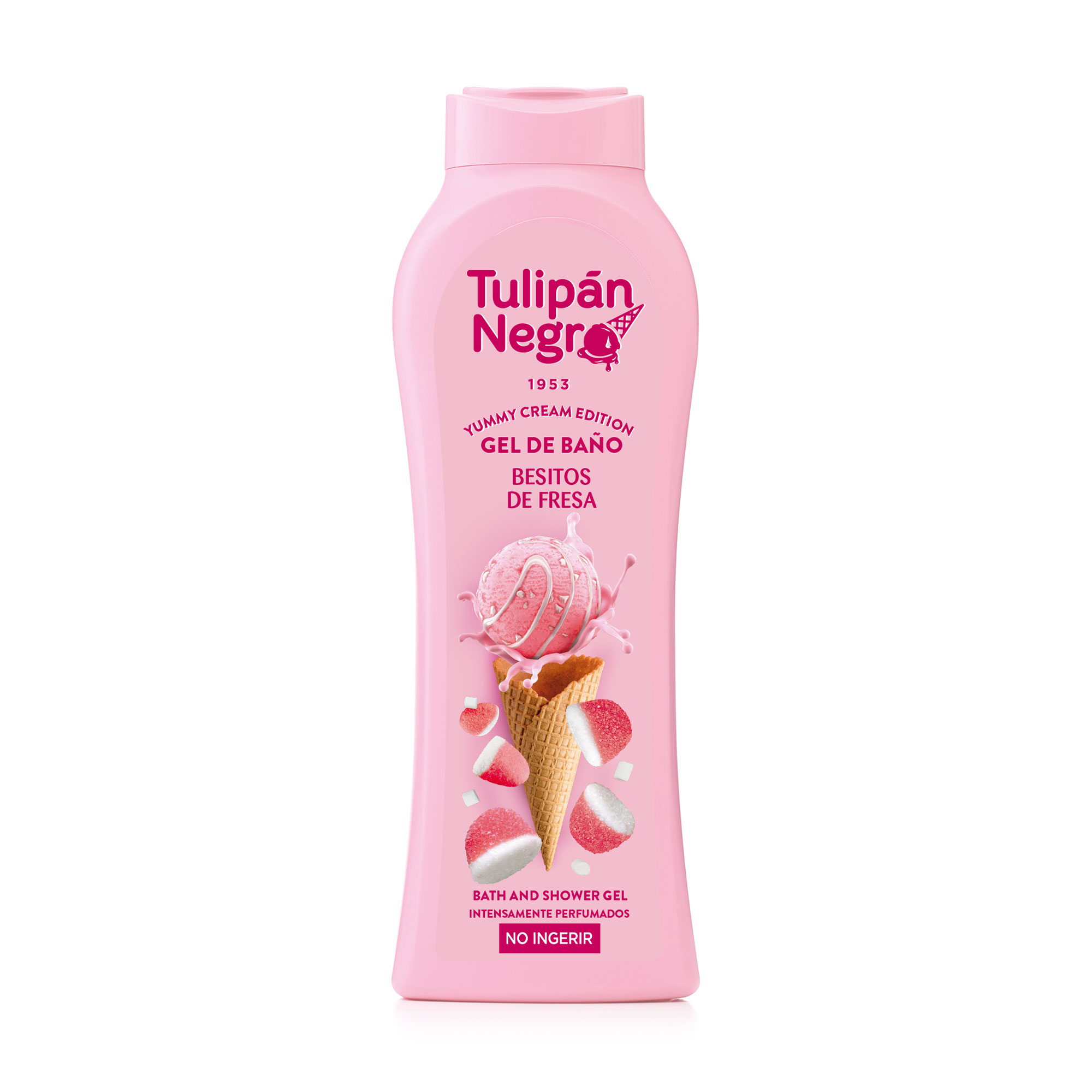 

Гель для душу Tulipan Negro Yummy Cream Edition Bath And Shower Gel Полуничний поцілунок, 650 мл