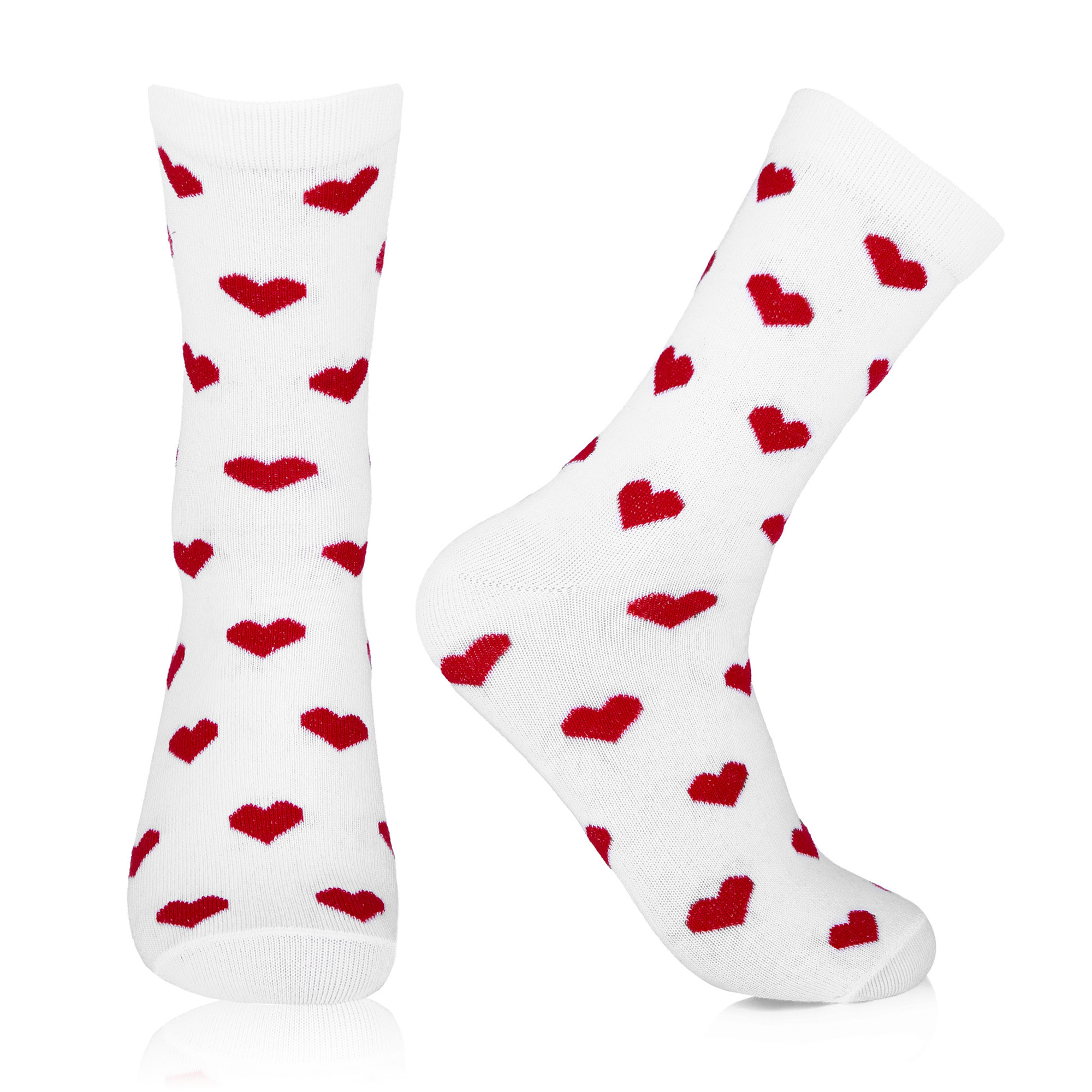 

Шкарпетки жіночі AmiGA класичні, серця, білі, розмір 23-25