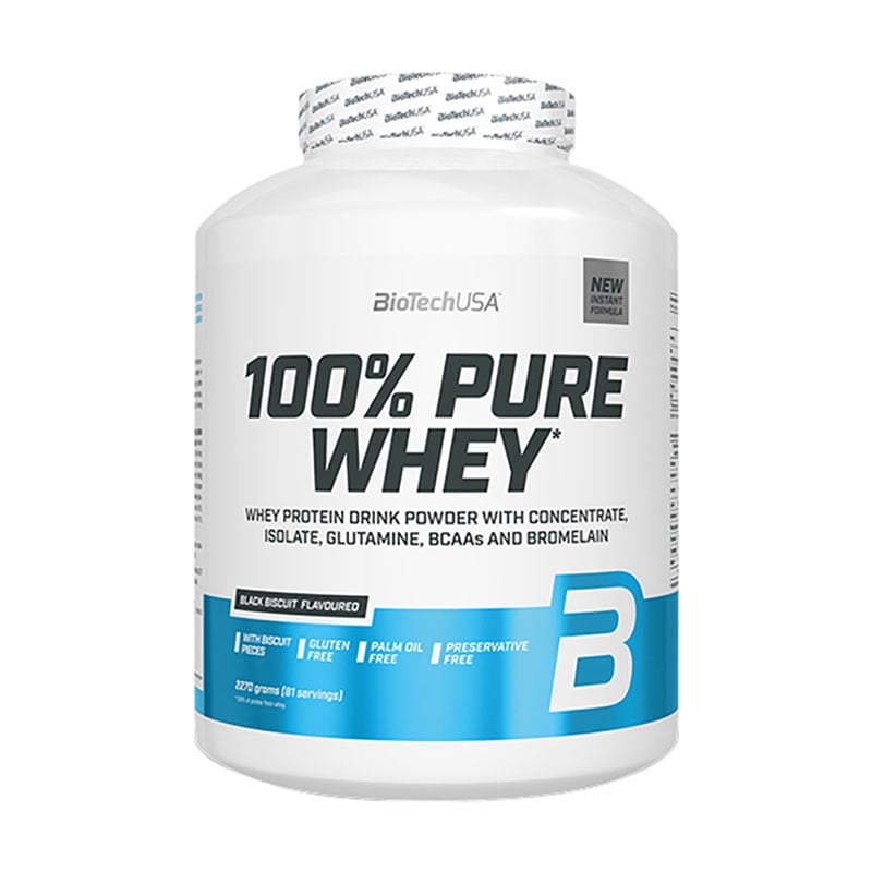 

Протеїн BioTechUSA 100% Pure Whey Чорний бісквіт, в порошку, 2.27 кг