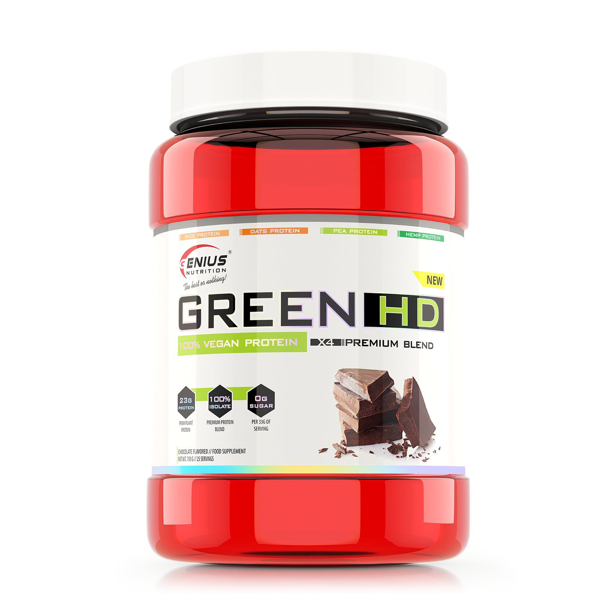 

Уцінка! Протеїн Genius Nutrition Green-HD Шоколад, в порошку, 750 г