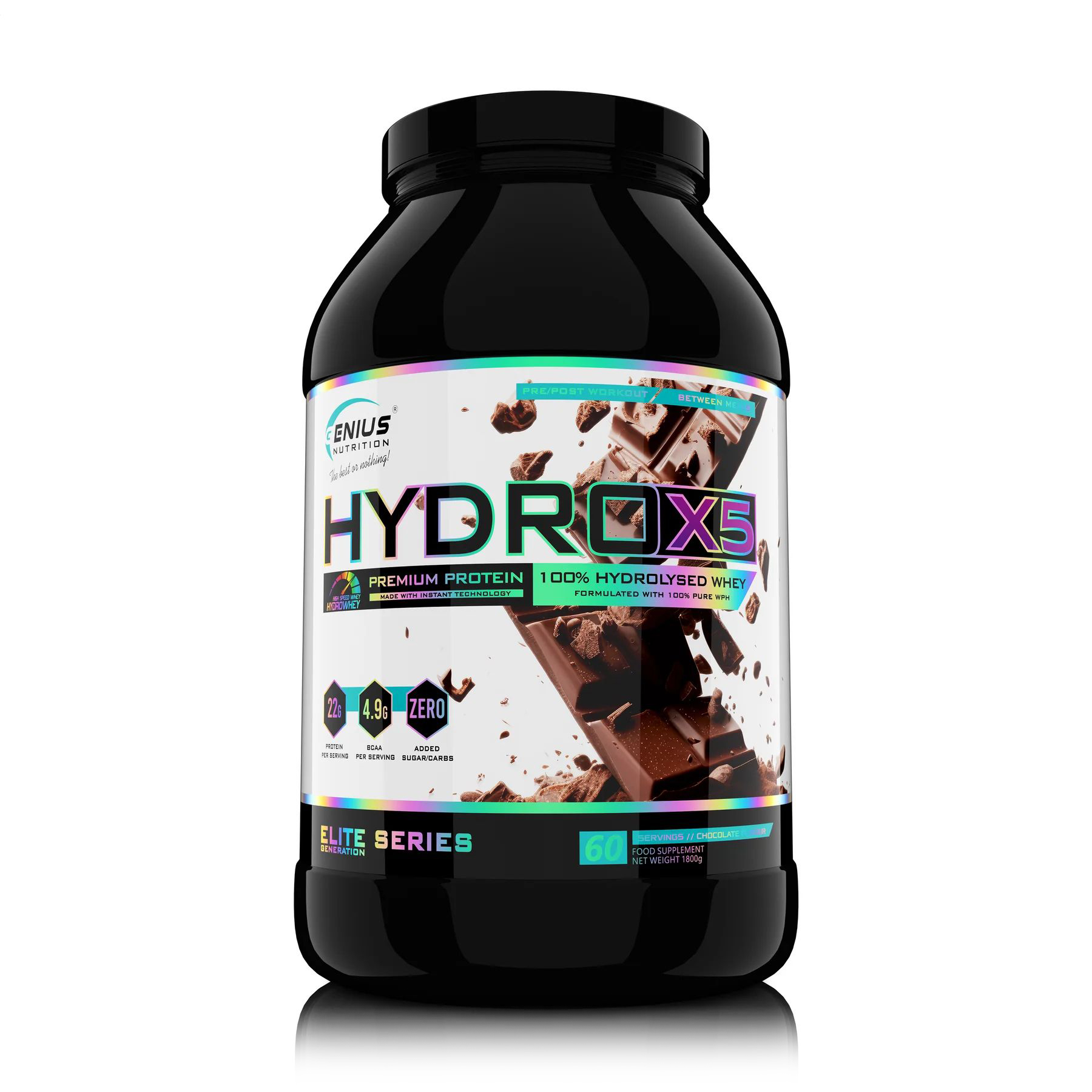 

Протеїн Genius Nutrition Hydro-X5 Шоколад, в порошку, 1.8 кг