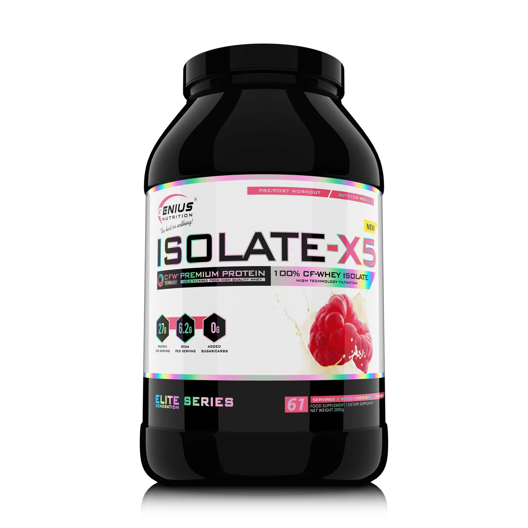 

Протеїн Genius Nutrition Isolate-X5 Шоколад та малина, в порошку, 2 кг