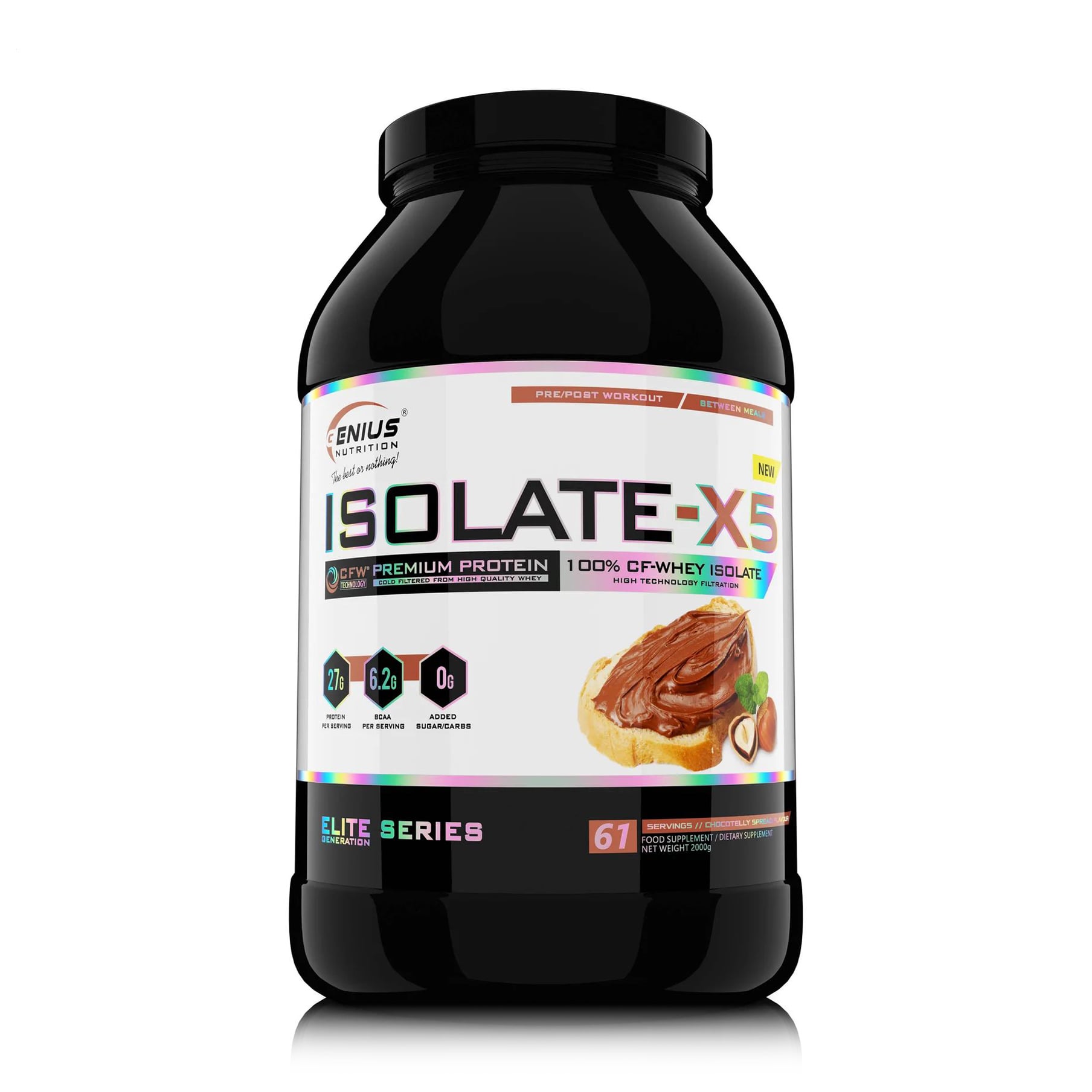 

Протеїн Genius Nutrition Isolate-X5 Шоколадна паста, в порошку, 2 кг