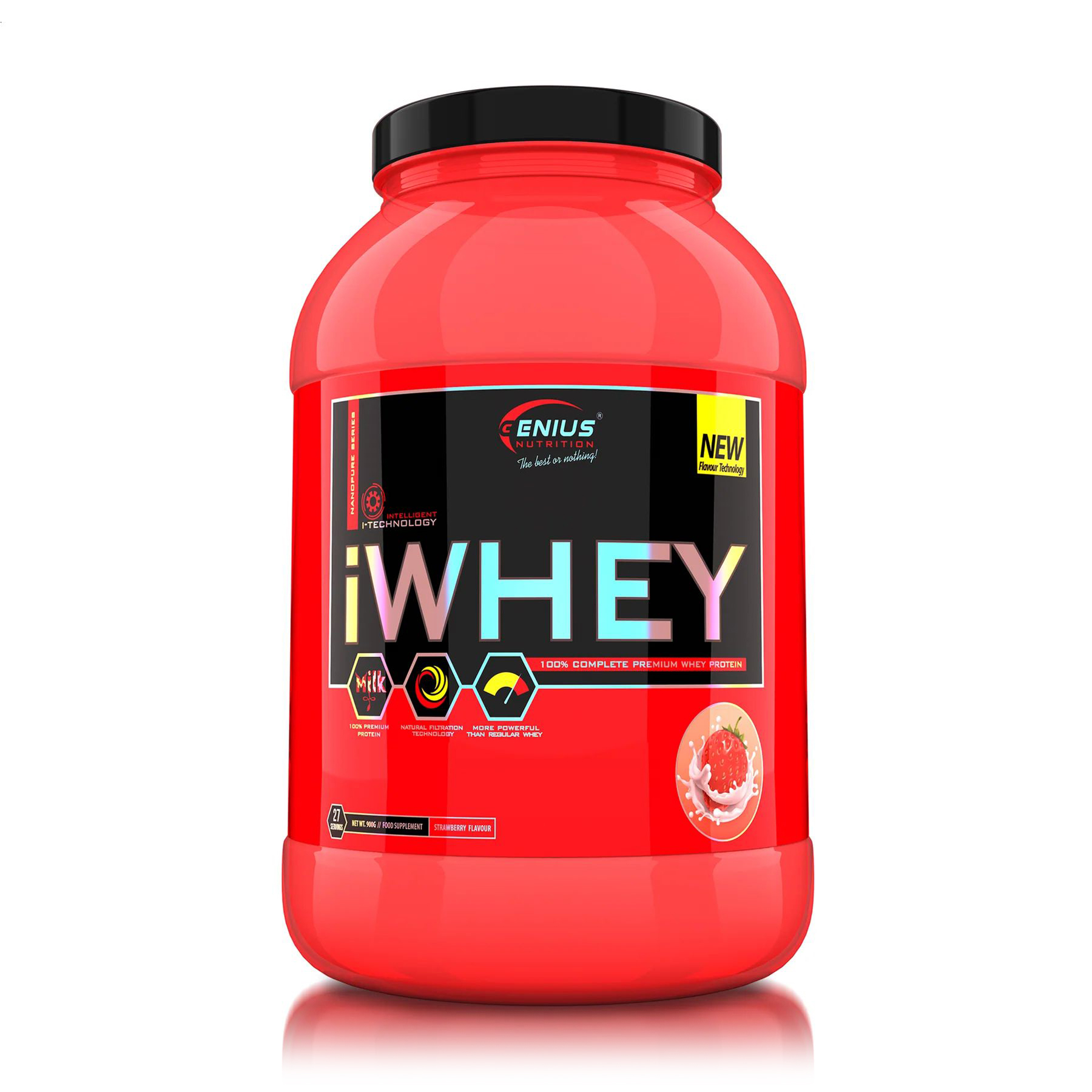 

Протеїн Genius Nutrition iWhey Полуниця, в порошку, 900 г
