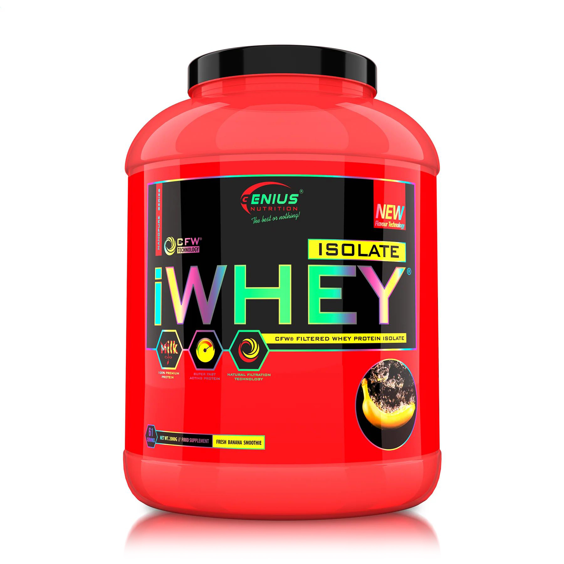 

Протеїн Genius Nutrition iWhey Isolate Банан, в порошку, 2 кг