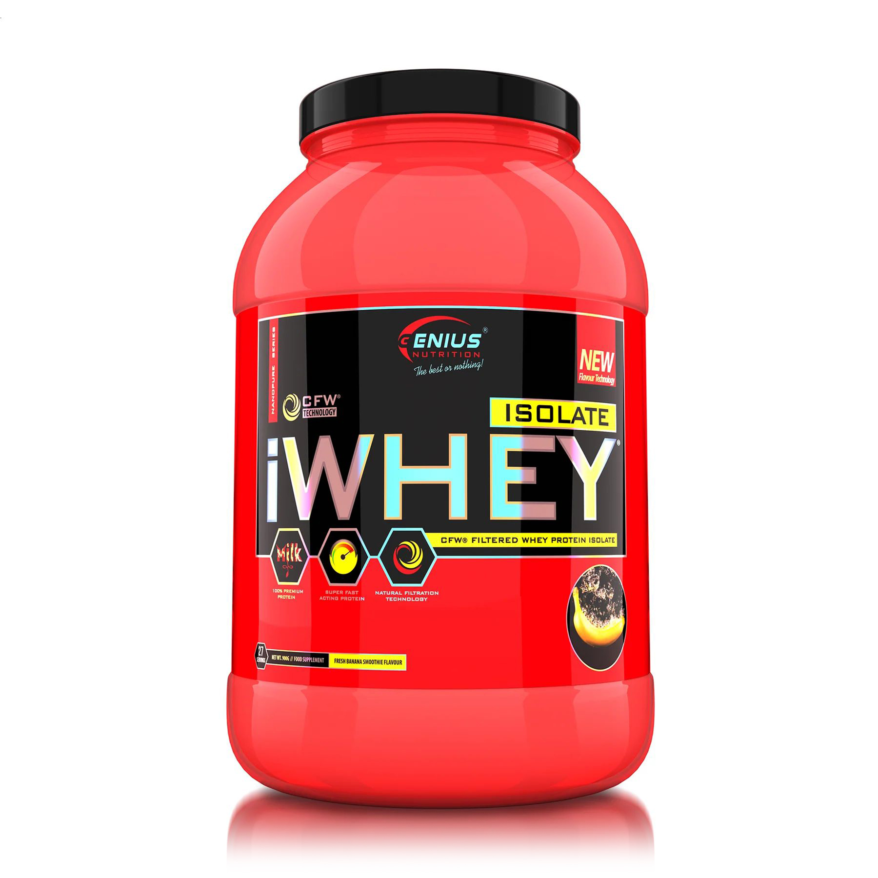 

Протеїн Genius Nutrition iWhey Isolate Банан, в порошку, 900 г