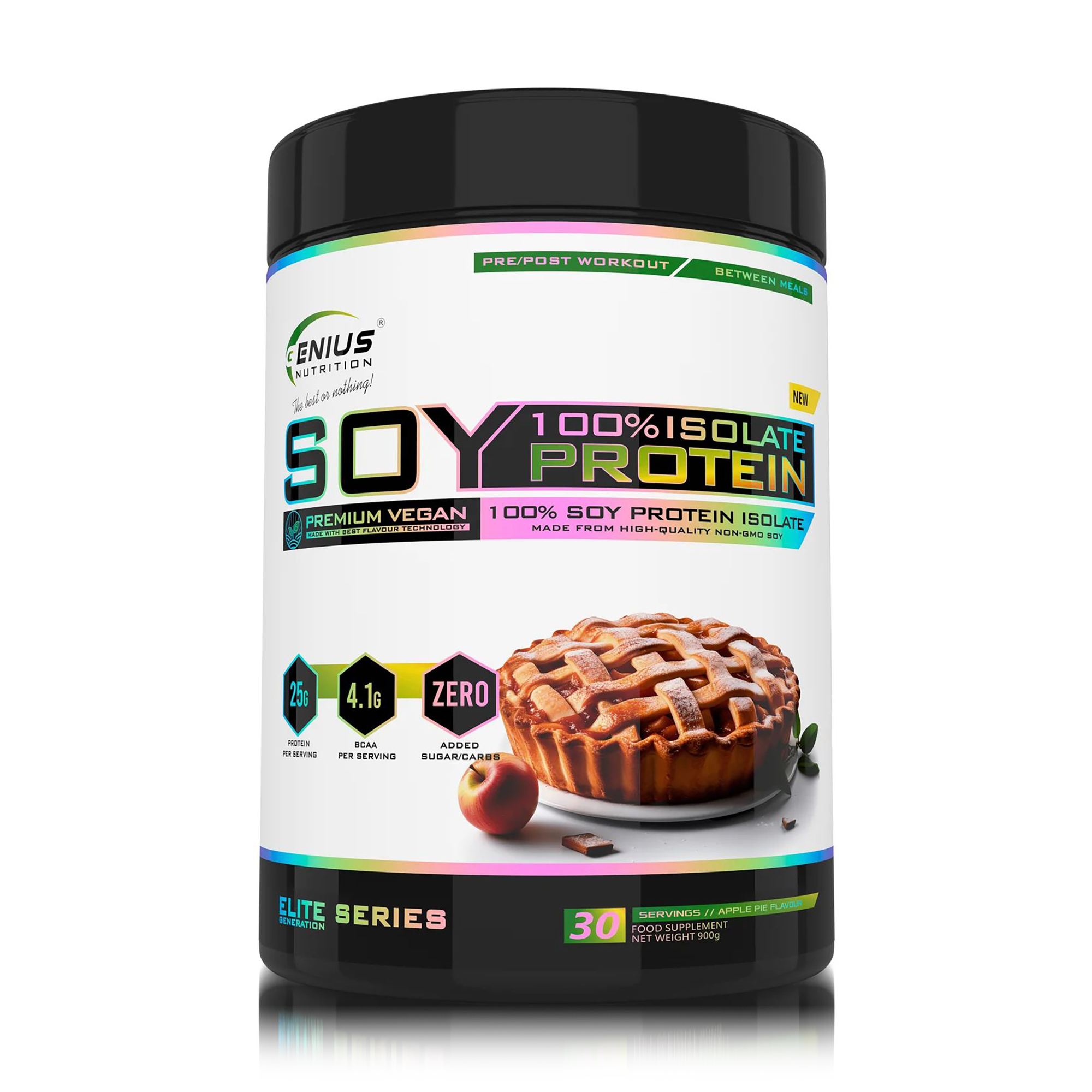 

Протеїн Genius Nutrition Soy Protein Isolate Яблучний пиріг, в порошку, 900 г