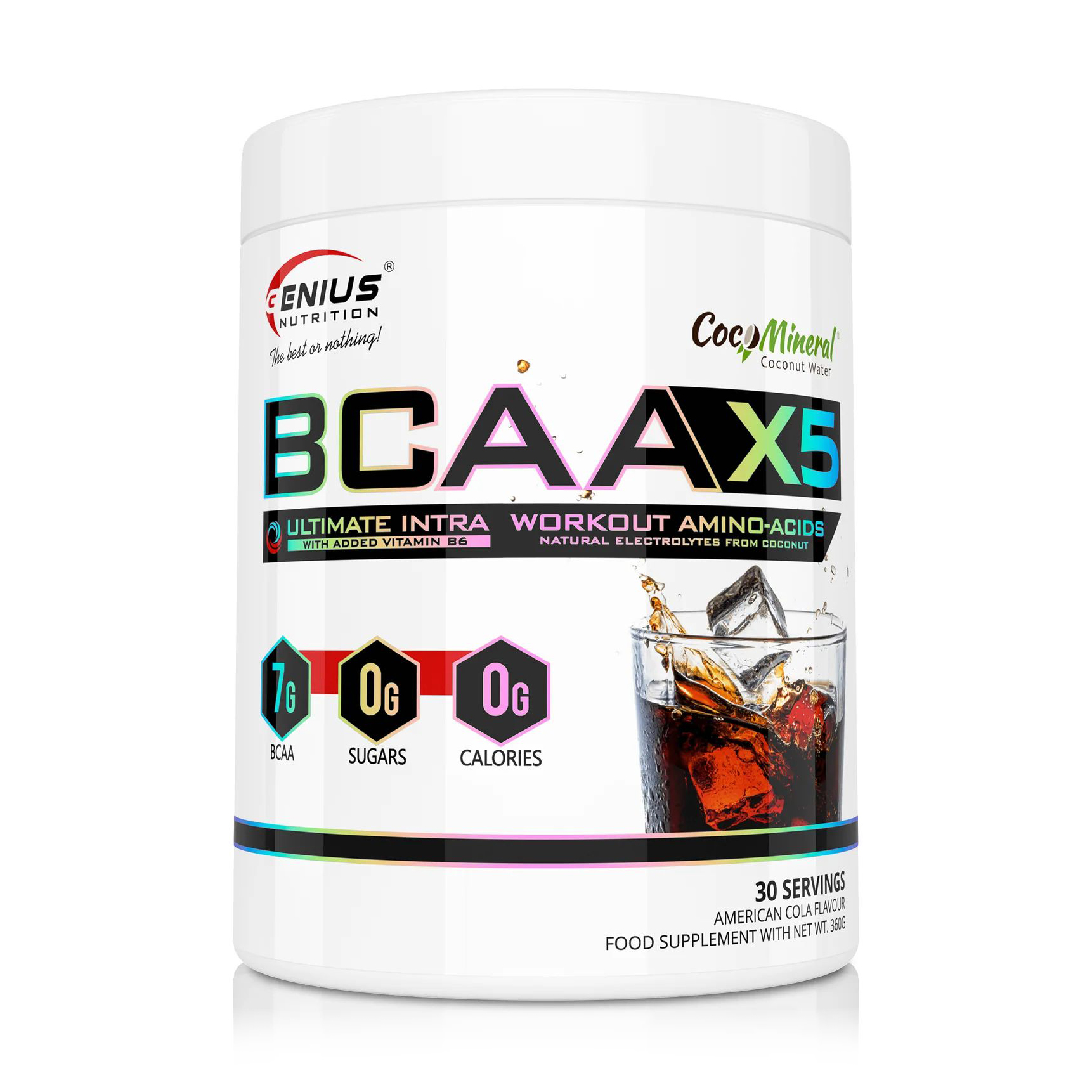 

Амінокислоти Genius Nutrition BCAA X5 Кола, в порошку, 360 г