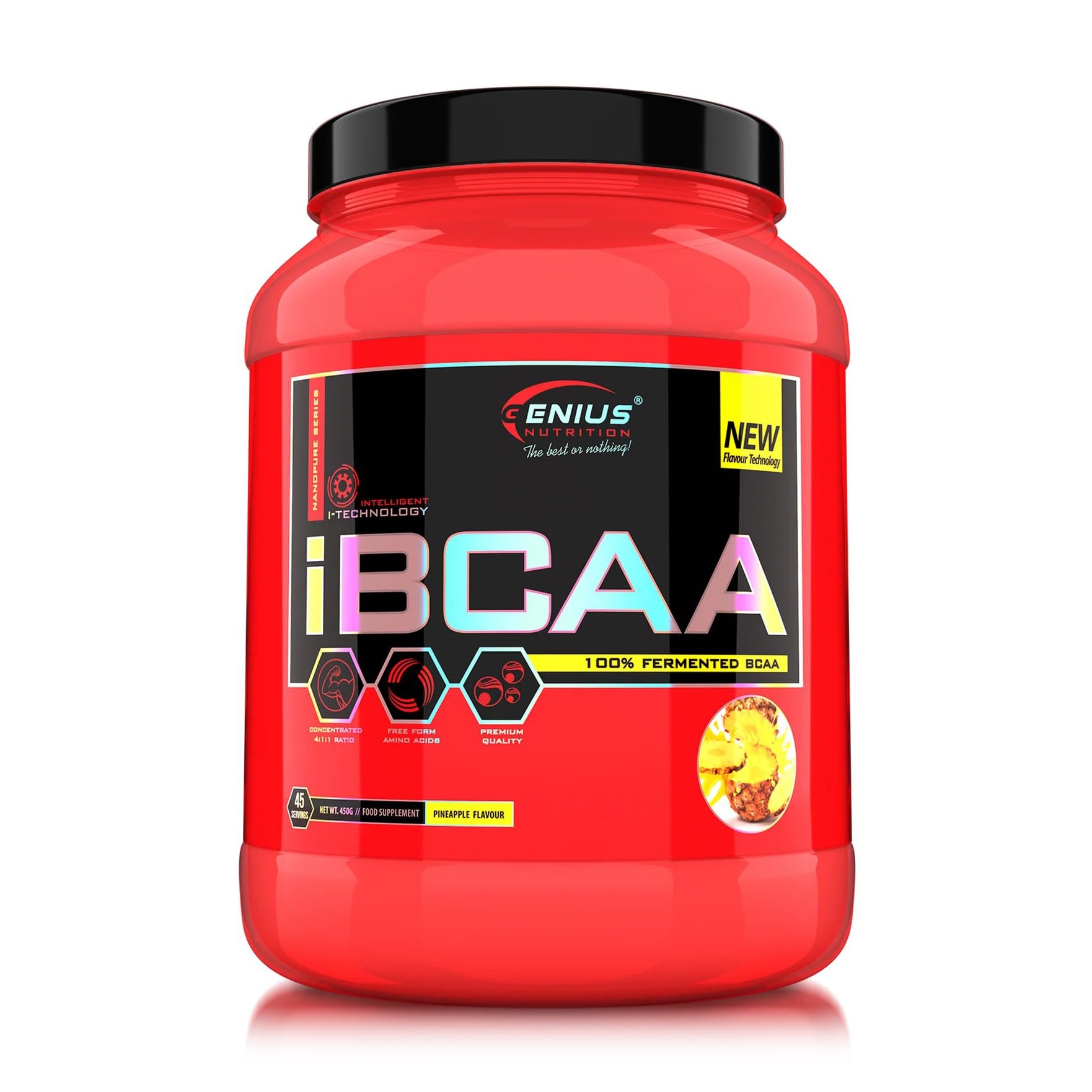 

Амінокислоти Genius Nutrition iBCAA Ананас, в порошку, 450 г