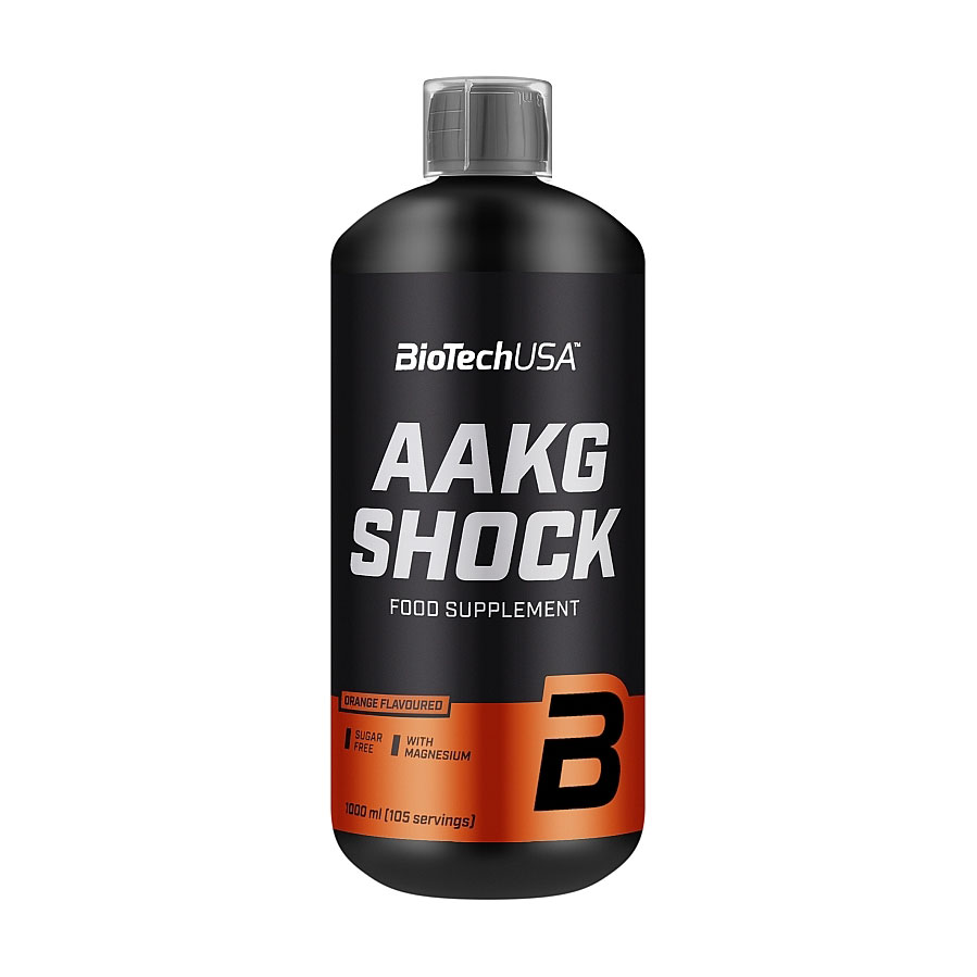 

Передтренувальний комплекс BioTech USA AAKG Shock Апельсин, в рідині, 1 л