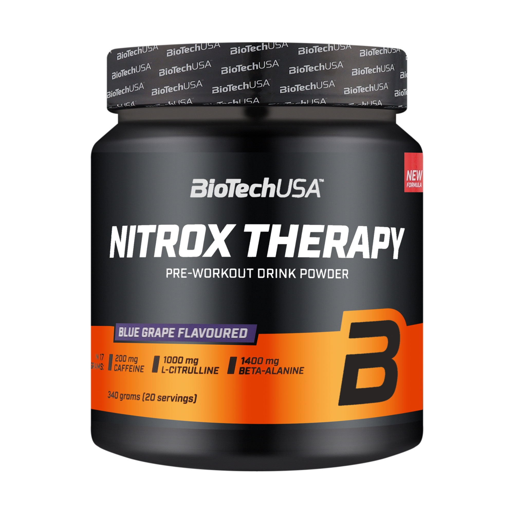 

Передтренувальний комплекс BioTechUSA Nitrox Therapy Виноград, в порошку, 340 г