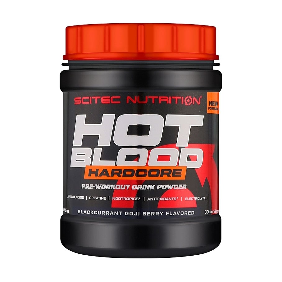 

Передтренувальний комплекс Scitec Nutrition Hot Blood Hardcore Чорна смородина та ягоди годжі, в порошку, 375 г