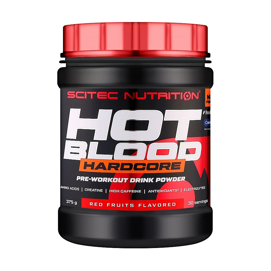 

Передтренувальний комплекс Scitec Nutrition Hot Blood Hardcore Червоні фрукти, в порошку, 375 г