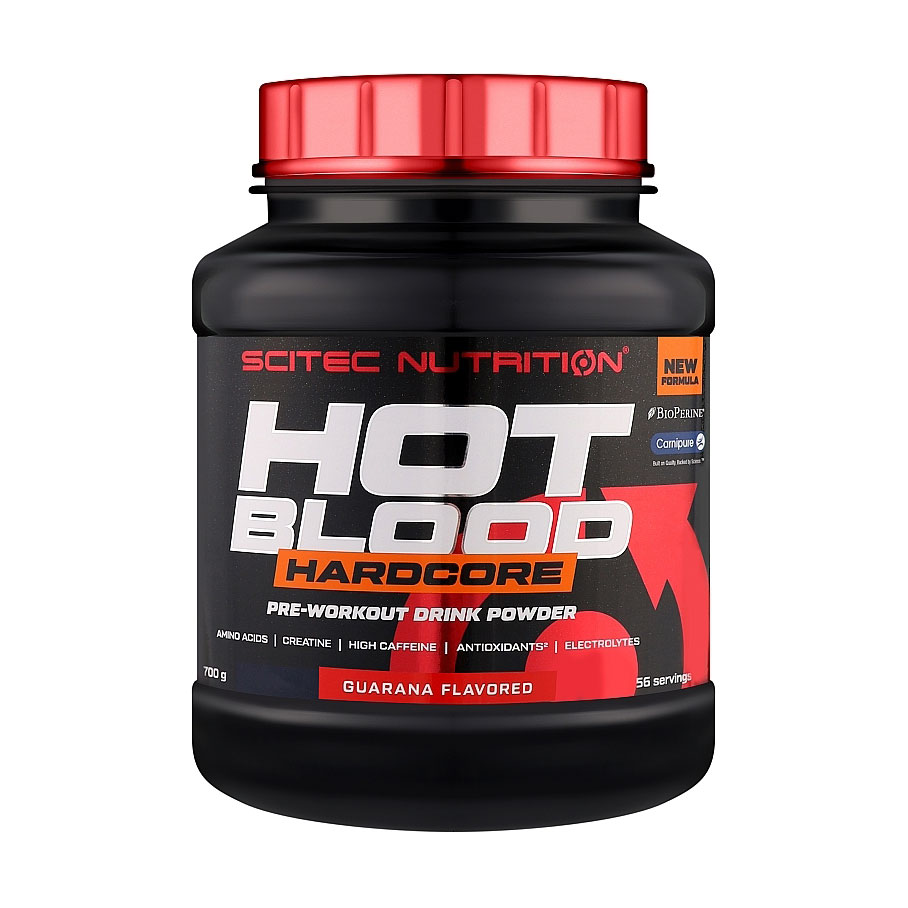

Передтренувальний комплекс Scitec Nutrition Hot Blood Hardcore Гуарана, в порошку, 700 г