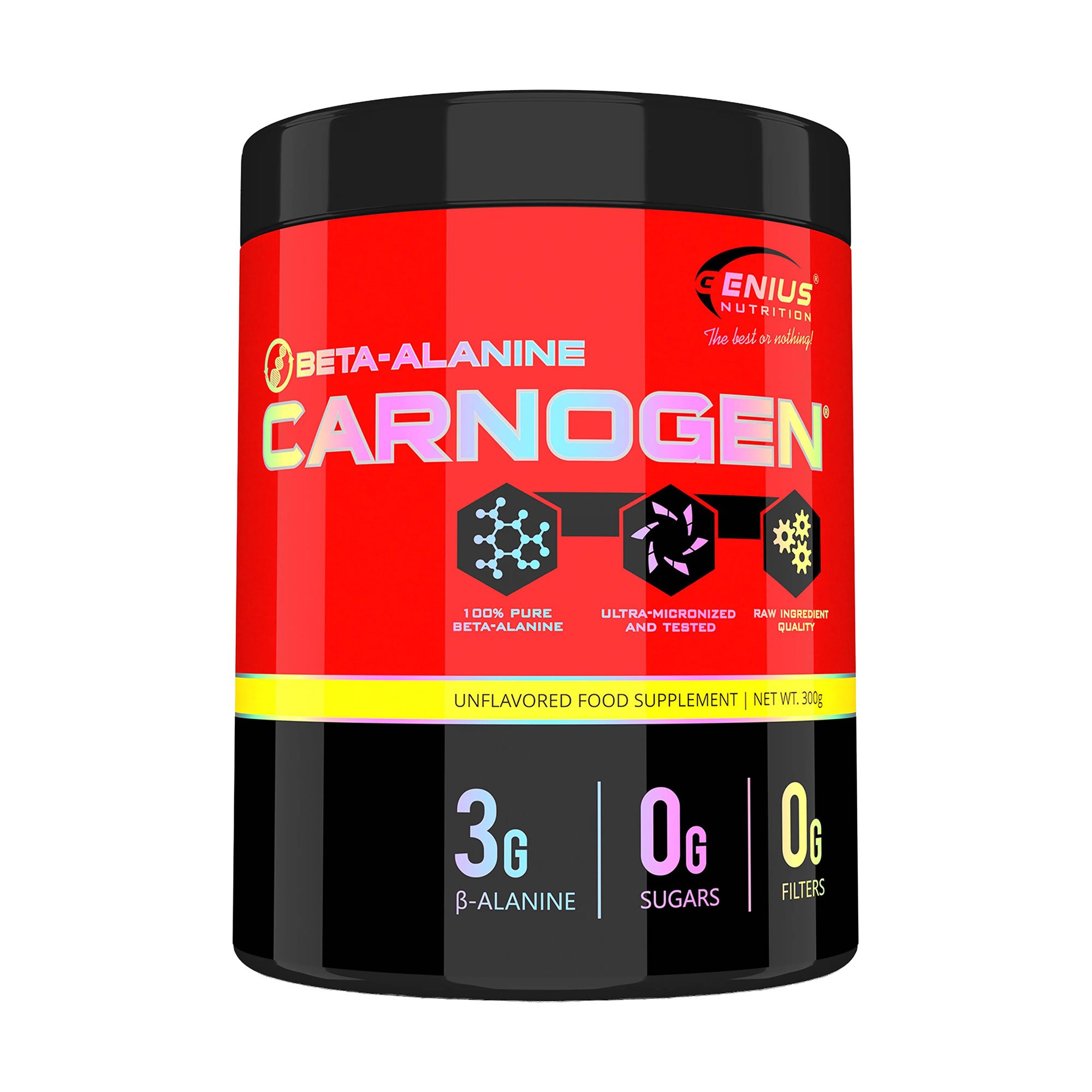 

Передтренувальний комплекс Genius Nutrition Carnogen Beta-Alanine Без смаку, в порошку, 300 г