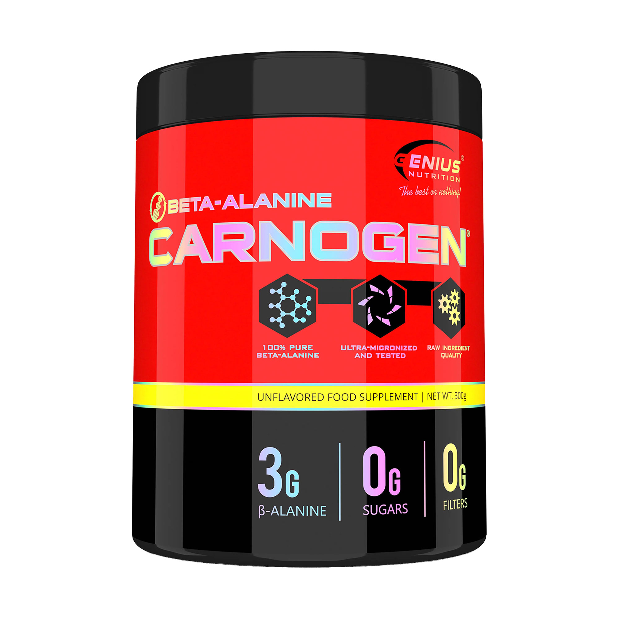 

Передтренувальний комплекс Genius Nutrition Carnogen Beta-Alanine Без смаку, в порошку, 300 г