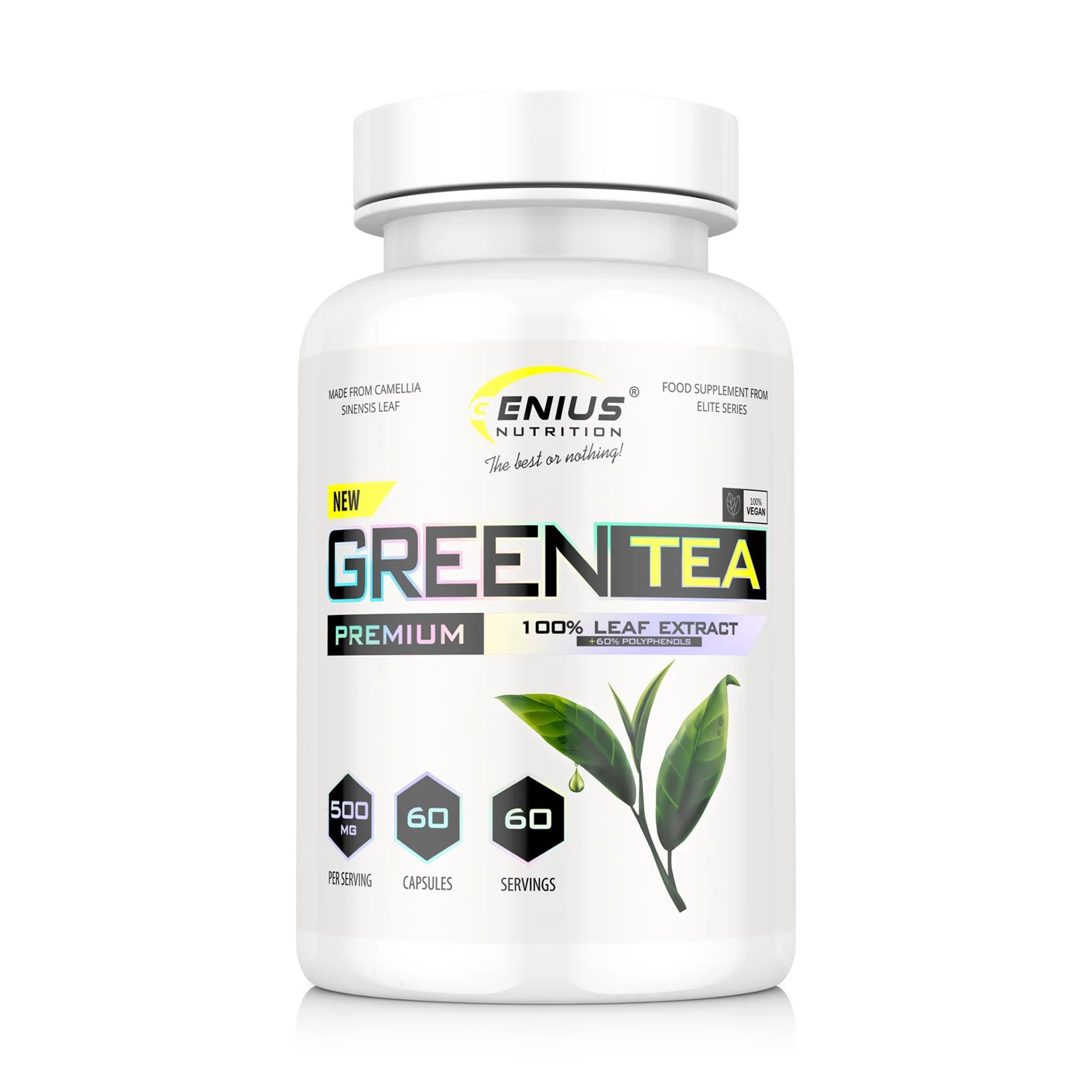 

Зелений чай Genius Nutrition Green Tea 500 мг, 60 капсул
