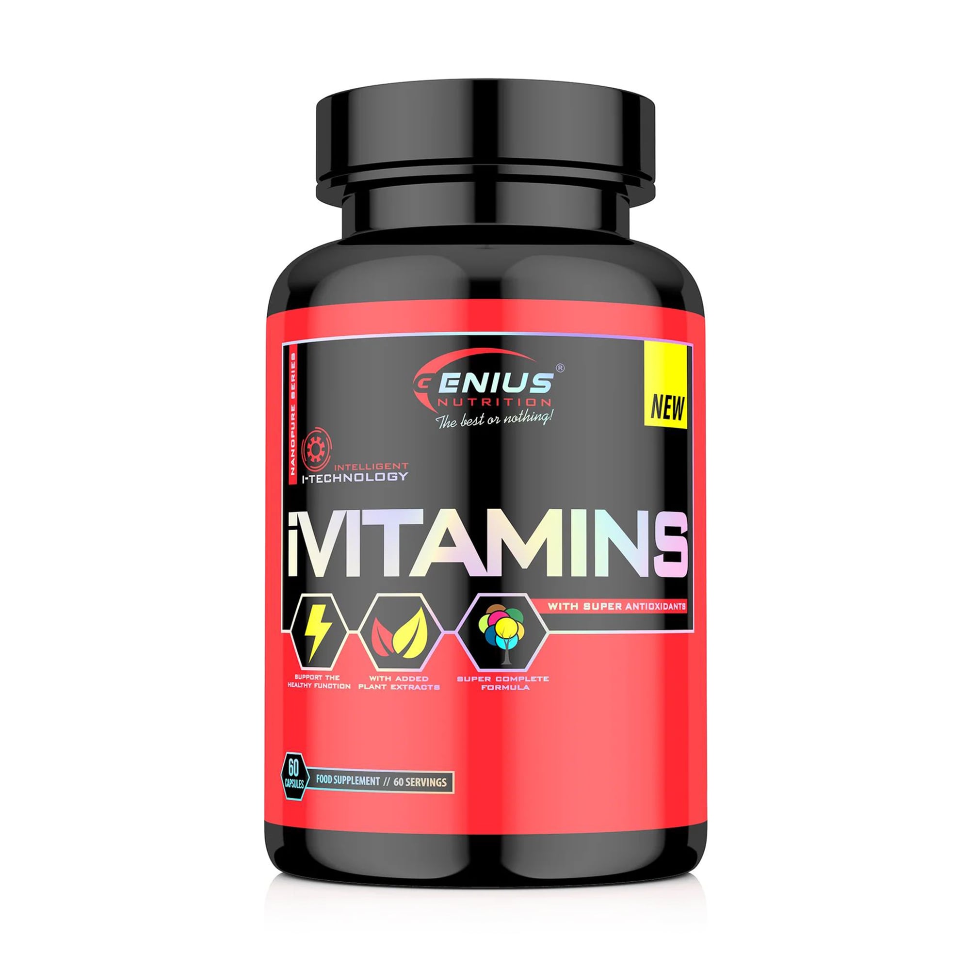 

Вітамінно-мінеральний комплекс Genius Nutrition iVitamins, 60 капсул