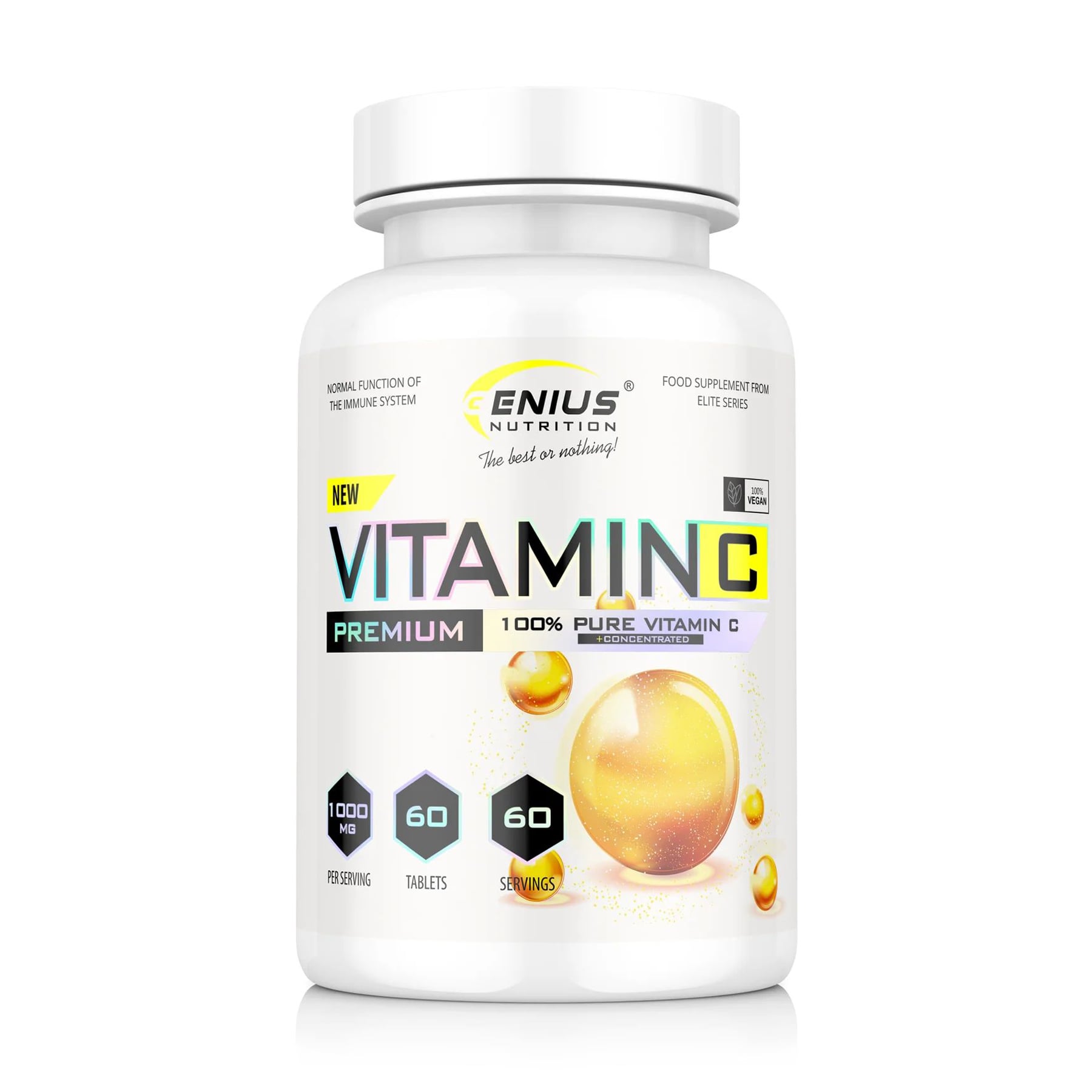 

Вiтaмiн С Genius Nutrition Vitamin C 1000 мг, 60 таблеток