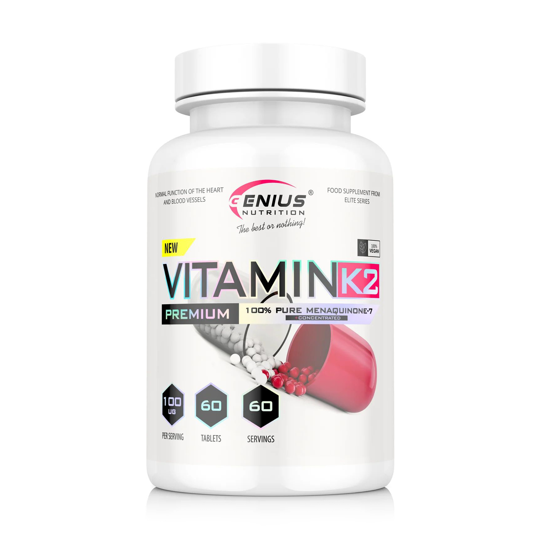 

Вітамін K2 Genius Nutrition Vitamin K2, 60 таблеток