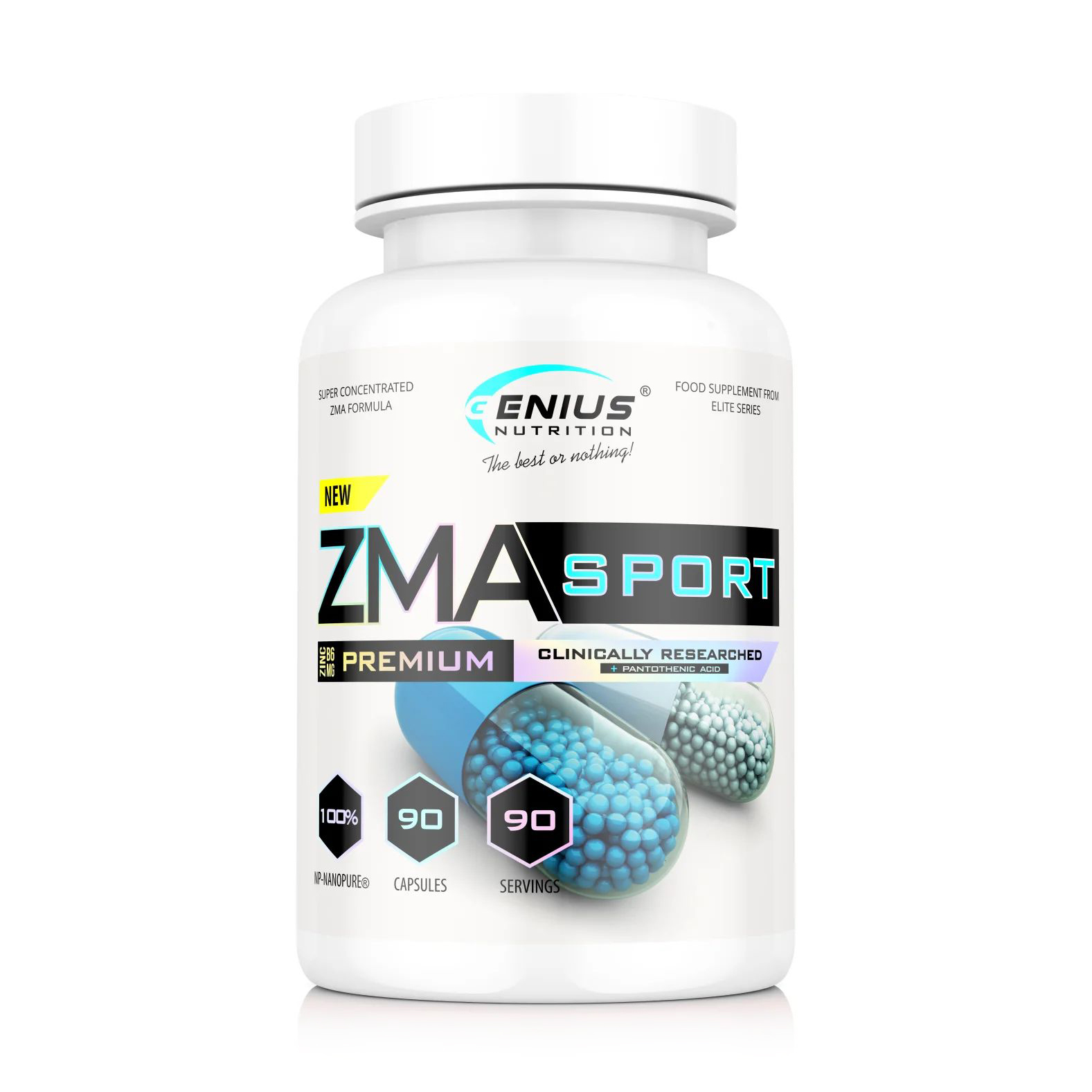 

Мінерально-вітамінний комплекс Genius Nutrition ZMA Sport, 90 капсул