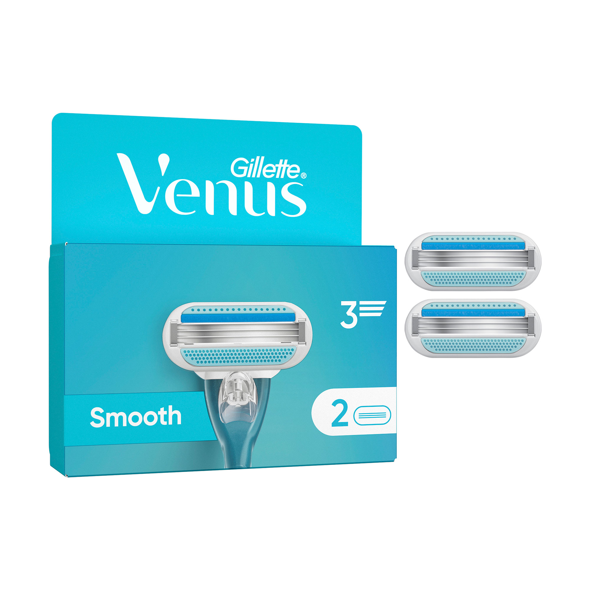 

Змінні картриджі для гоління жіночі (леза) Gillette Venus Smooth, 2 шт