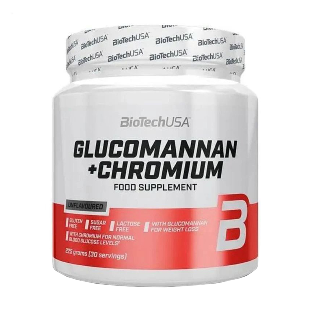 

Глюкоманнан та хром BioTechUSA Glucomannan + Chromium Без смаку, в порошку, 225 г