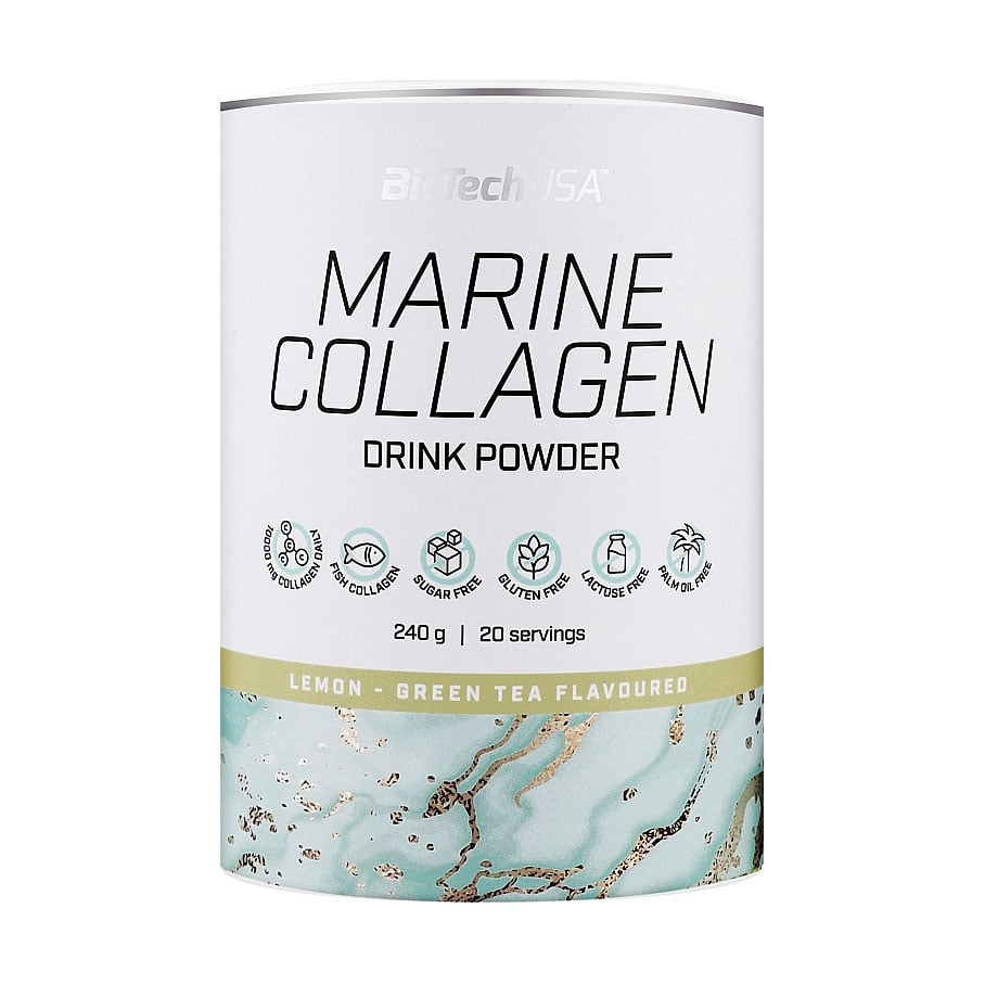 

Колаген BioTech USA Marine Collagen Лимон-зелений чай, в порошку, 240 г