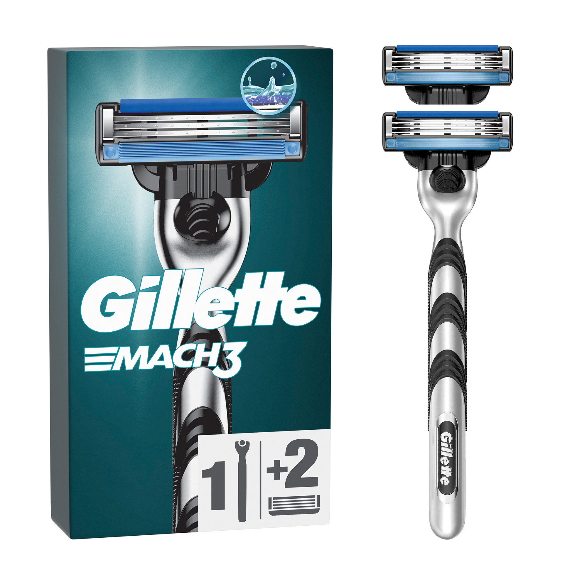 

Уцінка! Станок для гоління Gillette Mach3 чоловічий, з 2 змінними картриджами