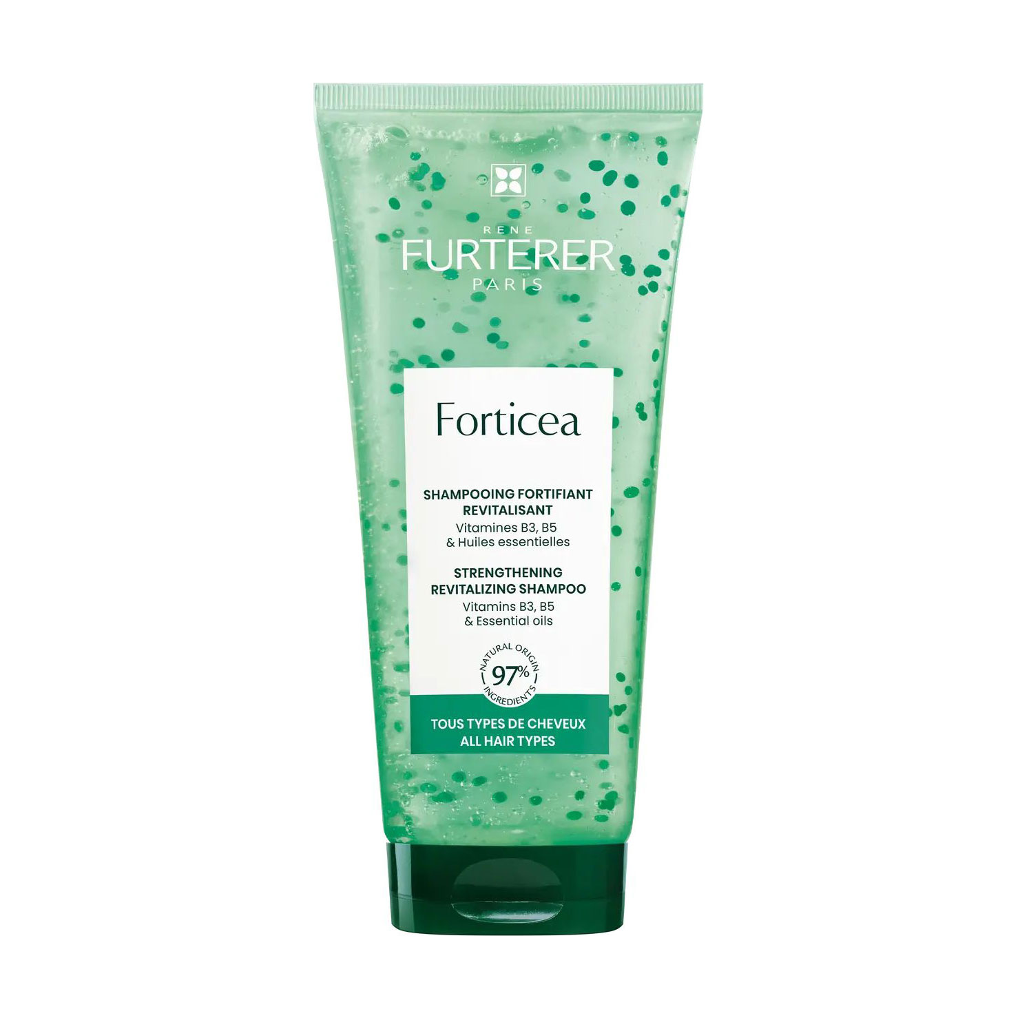 

Зміцнювальний відновлювальний шампунь Rene Furterer Forticea Strenghtening Revitalizing Shampoo для всіх типів волосся, 200 мл