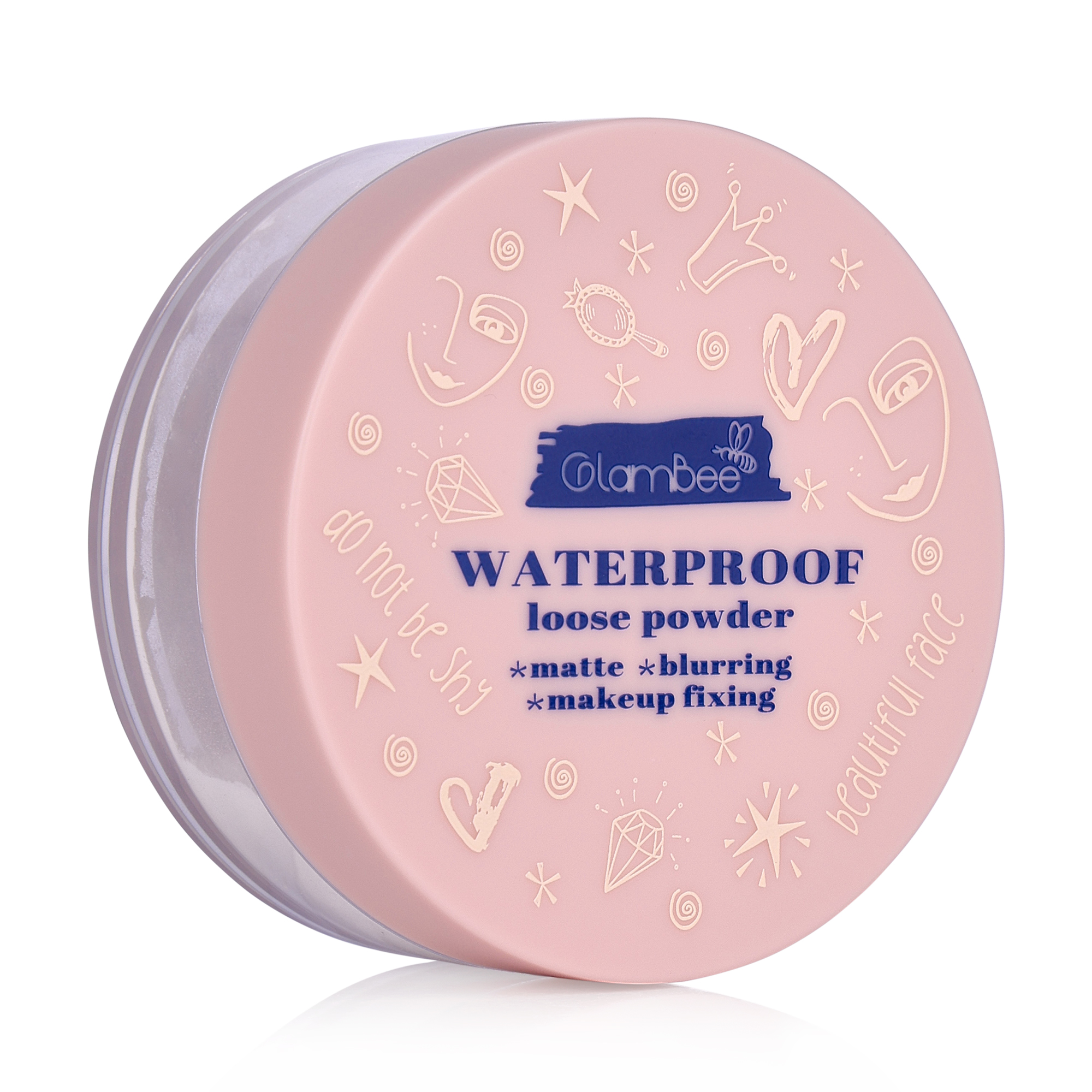 

Розсипчаста пудра для обличчя GlamBee Waterproof, 10 г
