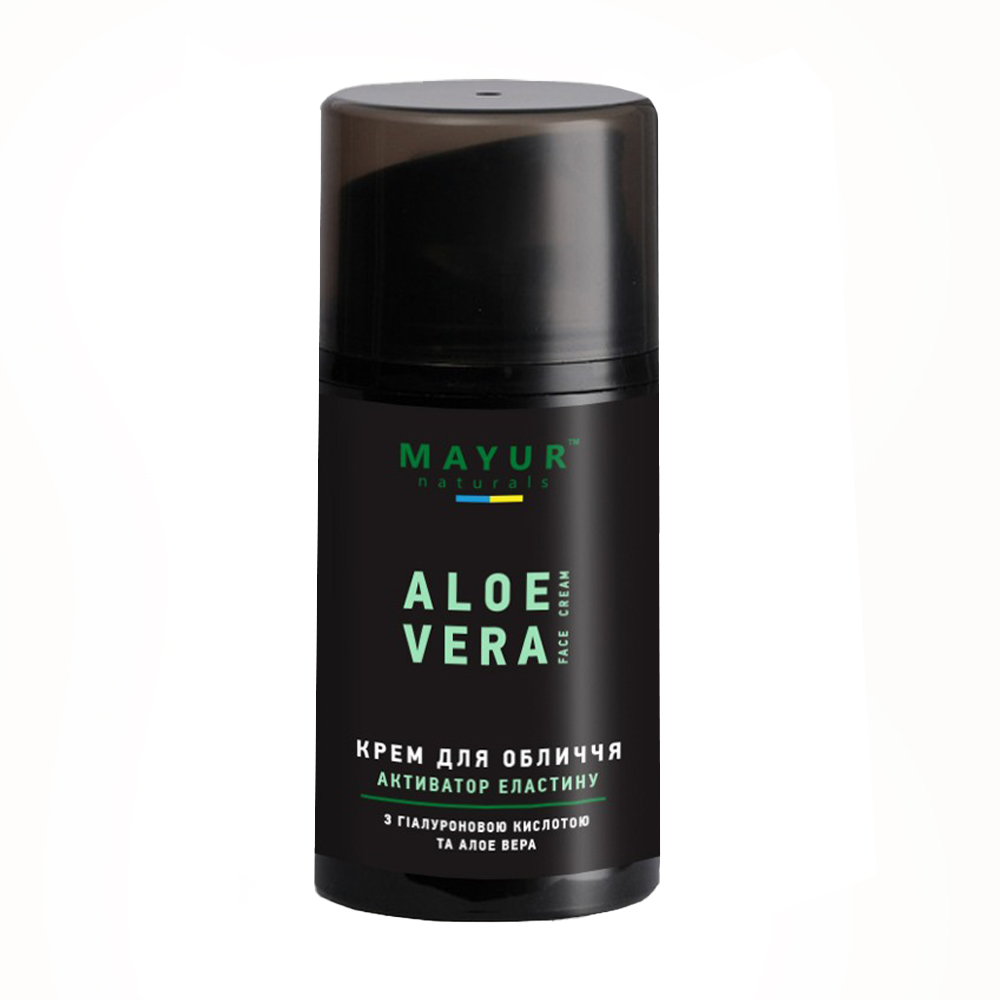 

Крем для обличчя Mayur Aloe Vera Face Cream Активатор еластину, з гіалуроновою кислотою та алое вера, 50 мл