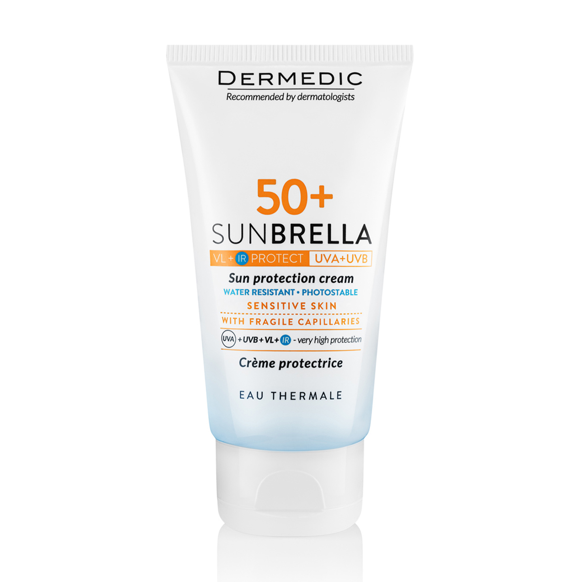 

Сонцезахисний крем для обличчя Dermedic Sunbrella Sun Protection Cream, SPF 50+, для чутливої шкіри, 50 мл